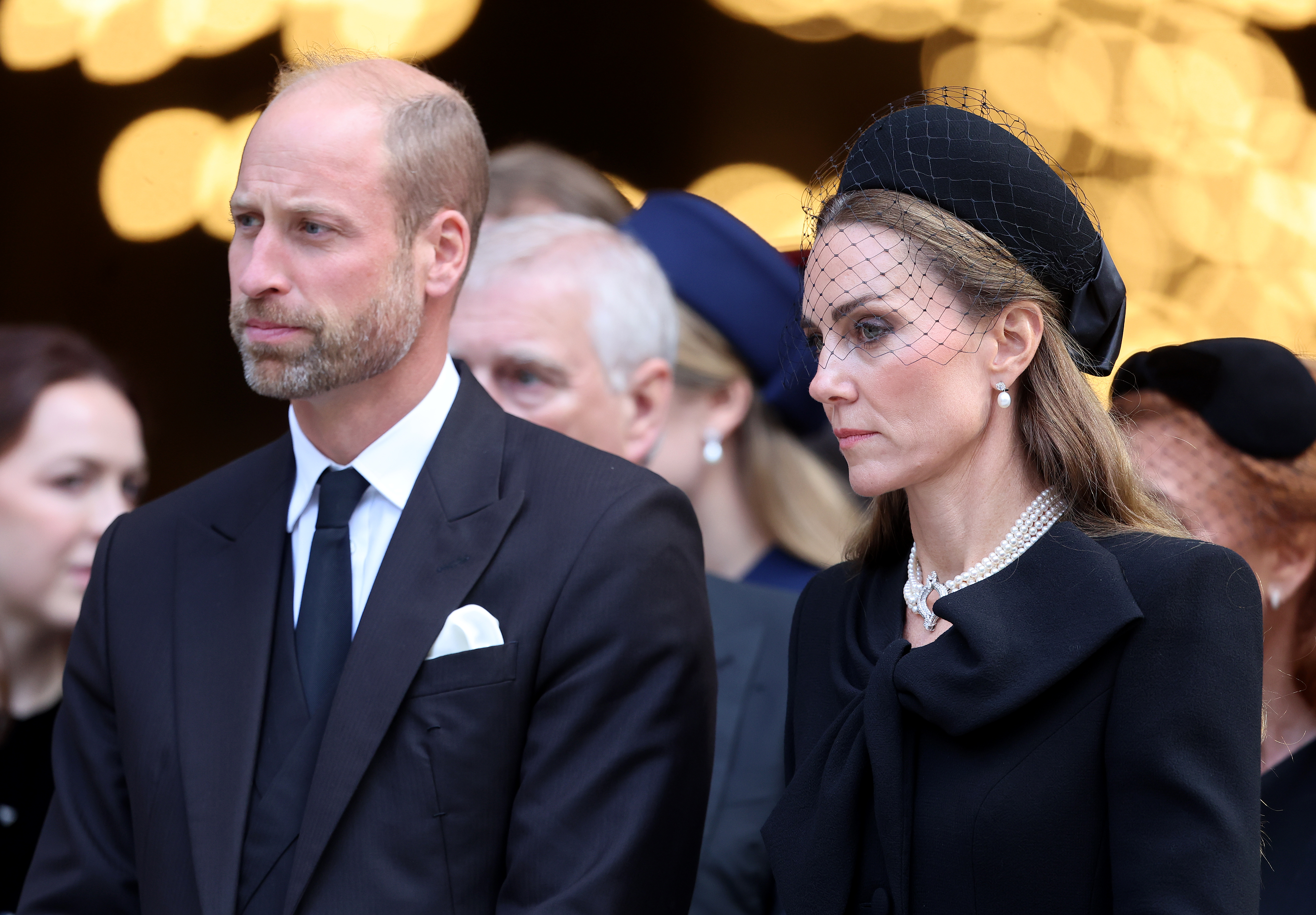 Prince William and Kate Middleton attend the funeral of The Duchess of Kent at Westminster Cathedral in London, England (Image Source: Getty Images I Chris Jackson)