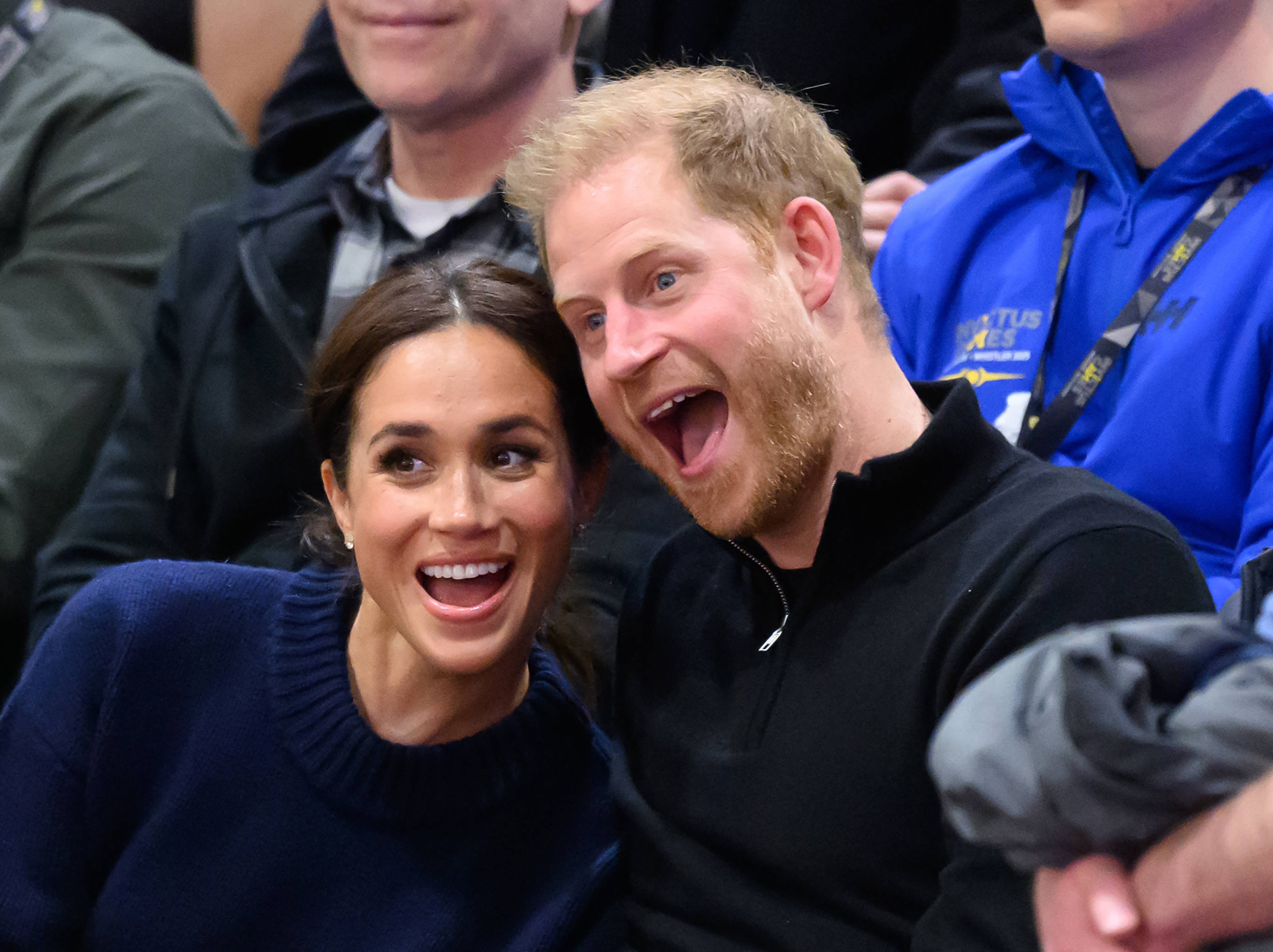 Prince Harry and Meghan Markle attend the Wheelchair Curling during the 2025 Invictus Games in Vancouver, British Columbia, Canada (Image Source: Getty Images I Karwai Tang/WireImage)