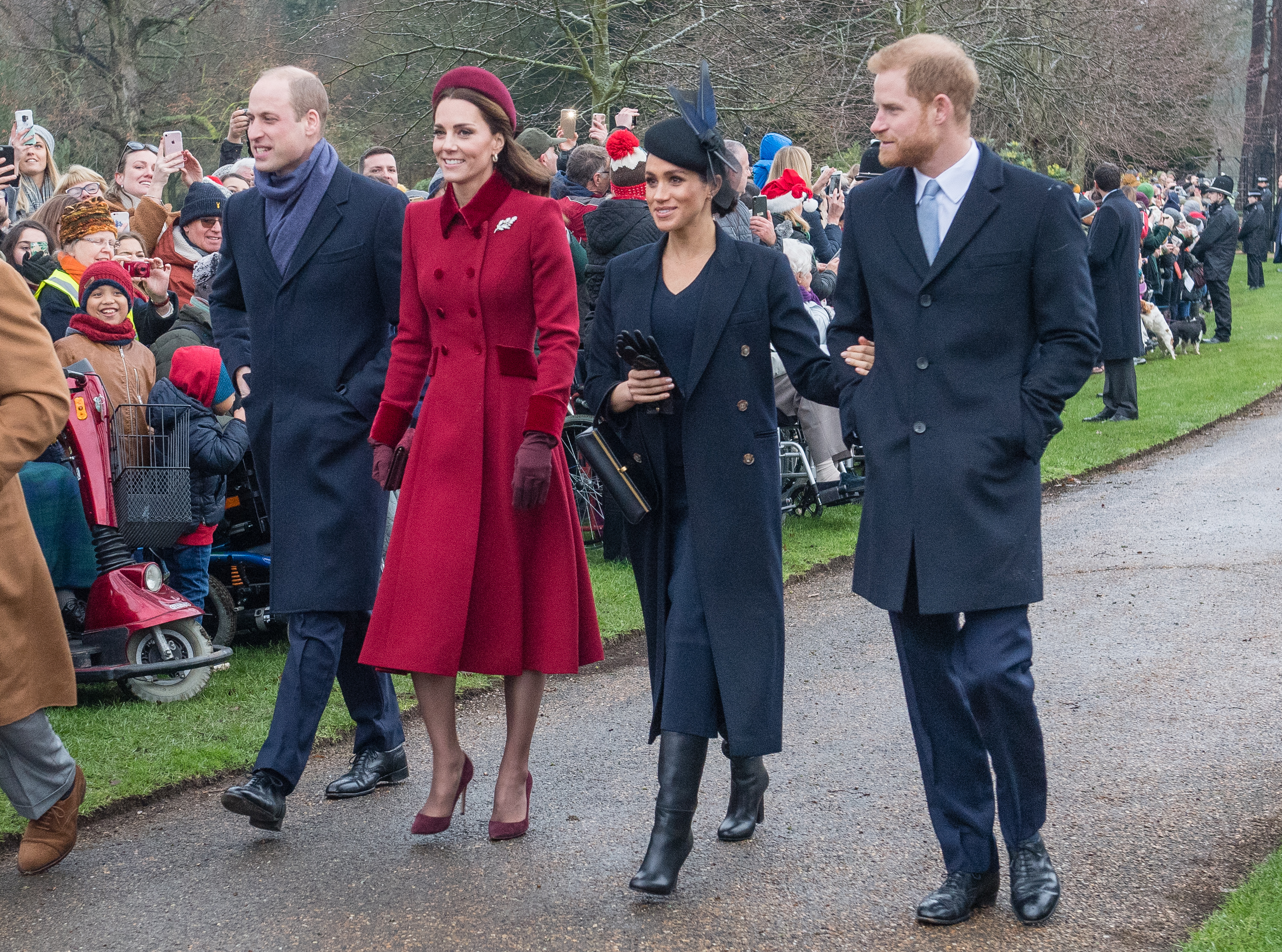 Prince William, Duke of Cambridge, Catherine, Duchess of Cambridge, Meghan, Duchess of Sussex, and Prince Harry, Duke of Sussex, attend a Christmas Day Church service at the Church of St Mary Magdalene on the Sandringham estate (Cover Image Source: Getty Images | Samir Hussein/WireImage)