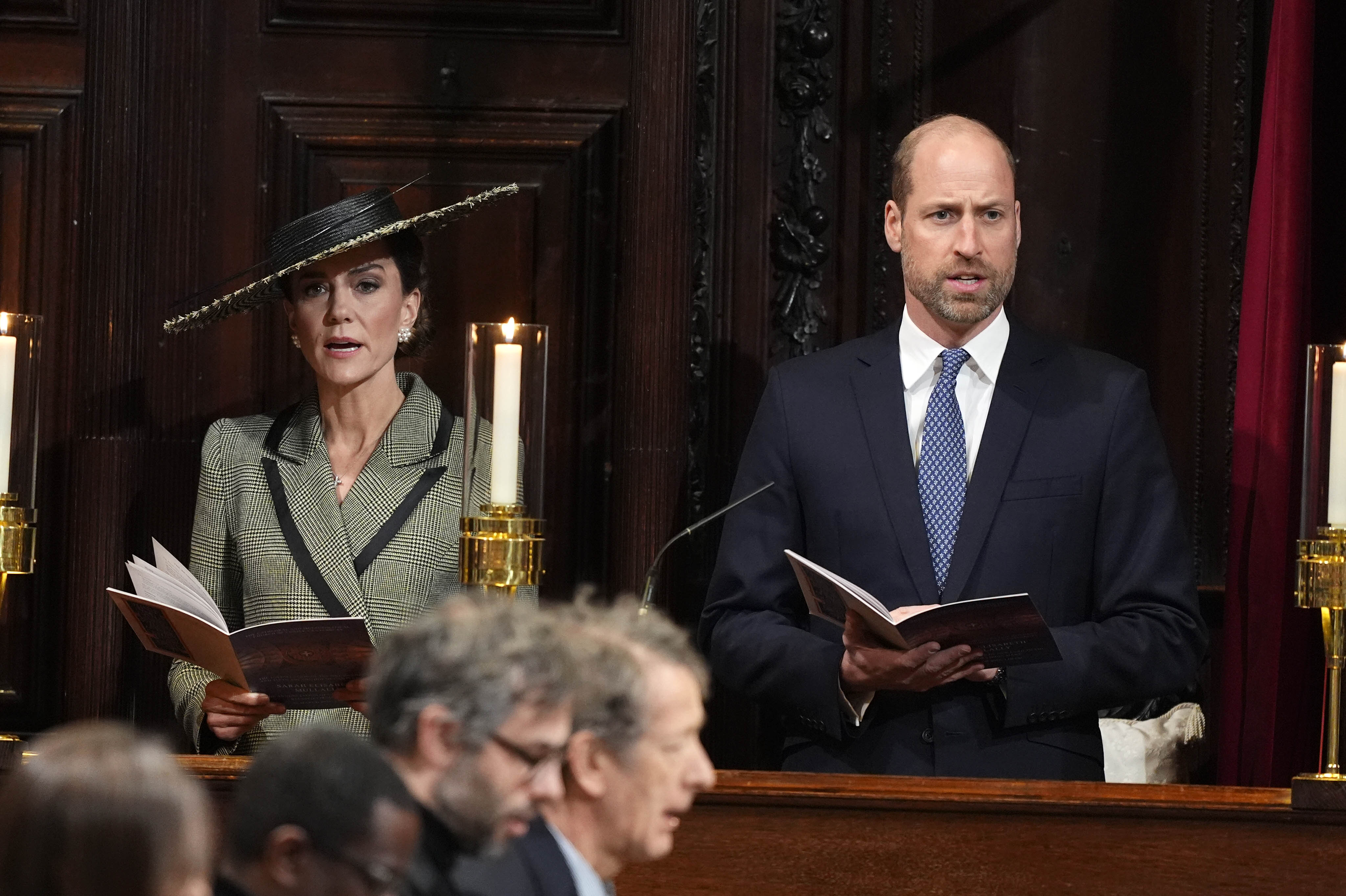 Kate Middleton and Prince William during the Enthronement Ceremony installing Dame Sarah Mullally as the 106th Archbishop of Canterbury at Canterbury Cathedral in 2026 (Image Source: Getty Images I Jordan Pettitt - WPA Pool)