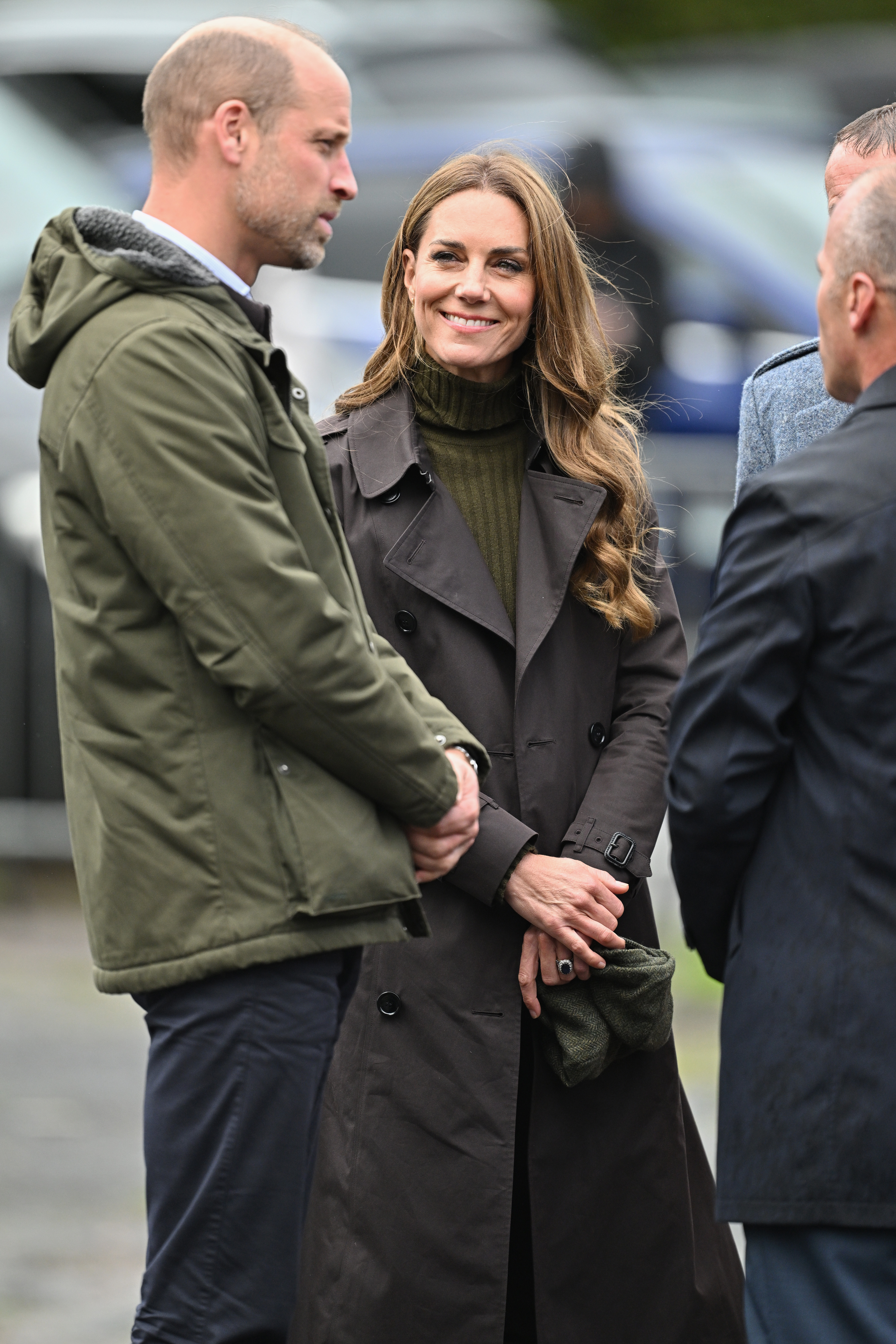 ROTHESAY, ISLE OF BUTE, SCOTLAND - SEPTEMBER 17: Prince William, Prince of Wales, and Catherine, Princess of Wales, arrive for a visit to Bute Shinty Club in Rothesay, during a royal visit to the Isle of Bute on September 17, 2026 in Rothesay, Isle of Bute, Scotland. The Prince and Princess of Wales, who also hold the titles of TheDuke and Duchess of Rothesay, visited the island to celebrate community, connection and volunteering. (Photo by Samir Hussein/WireImage)
