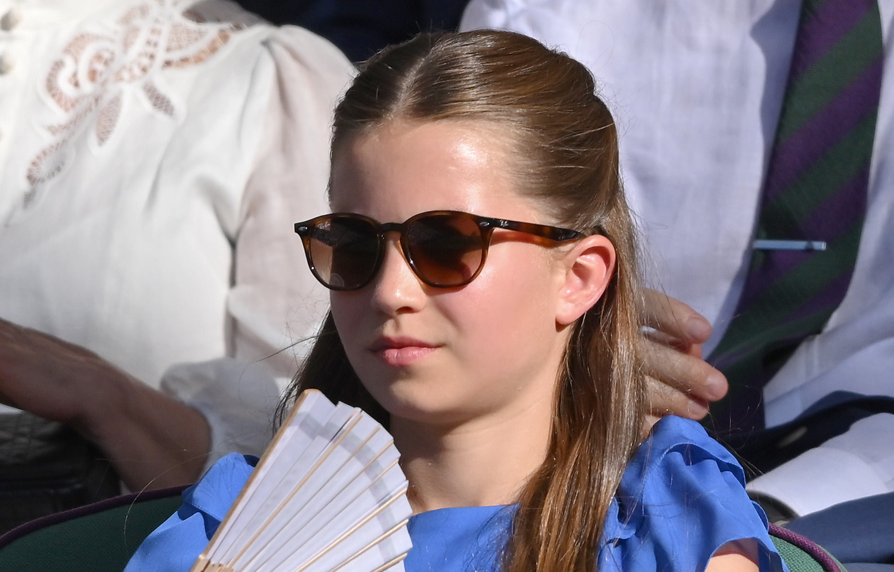 Princess Charlotte of Wales on the fourteenth day of the 2026 Wimbledon Tennis Championships at the All England Lawn Tennis and Croquet Club on July 12, 2026, in London, England.  (Image Source: Getty Images | Karwai Tang/WireImage)