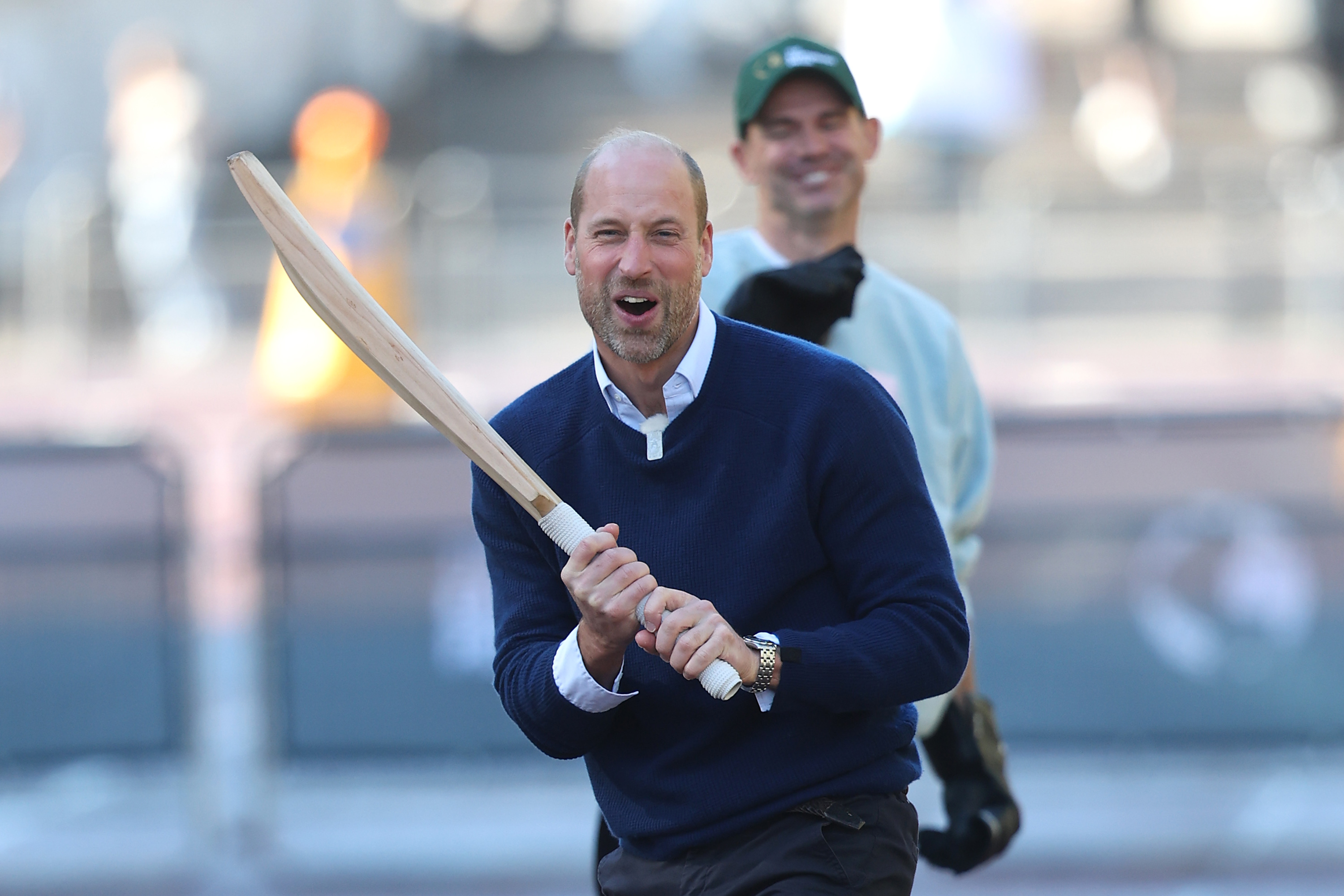 LONDON, ENGLAND - OCTOBER 13:  Prince William, Prince of Wales reacts to a shot during Earthshot's