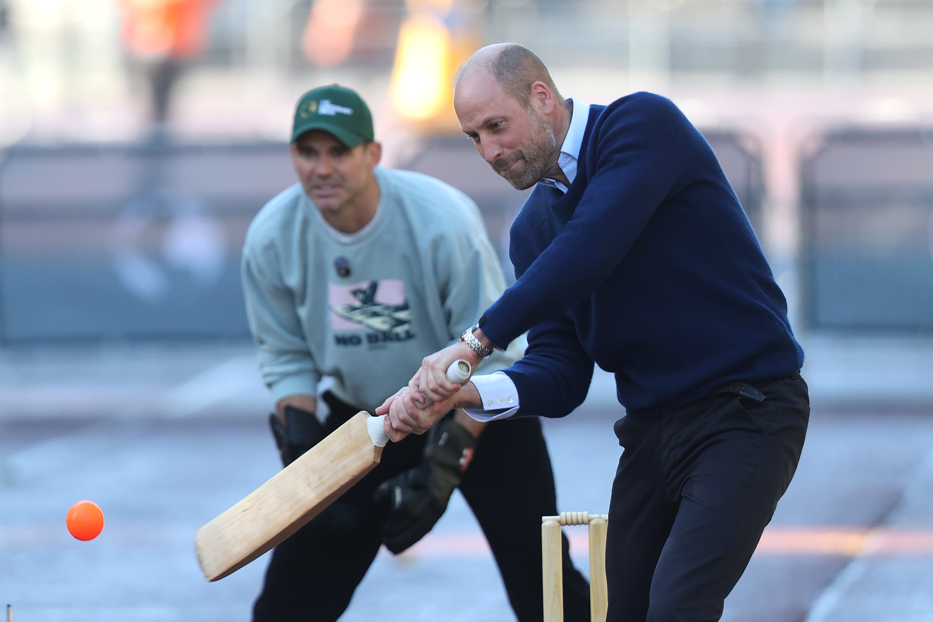 Prince William, Prince of Wales, bats during Earthshot's