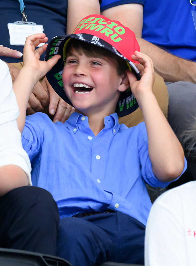GLASGOW, SCOTLAND - AUGUST 01: Prince Louis of Wales watches the track cycling during the 2026 Commonwealth Games at the Sir Chris Hoy Velodrome on August 01, 2026 in Glasgow, Scotland.  (Photo by Karwai Tang/WireImage)