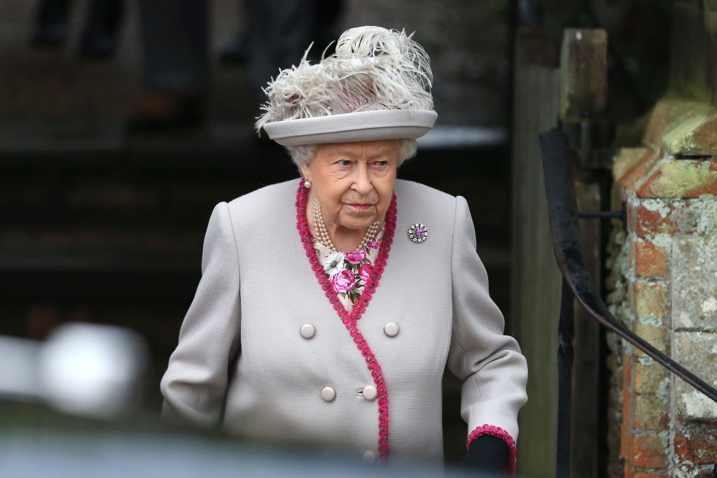 Queen Elizabeth leaves after attending the Christmas Day Church service on the Sandringham estate. (Image Source: Getty Images| Stephen Pond)