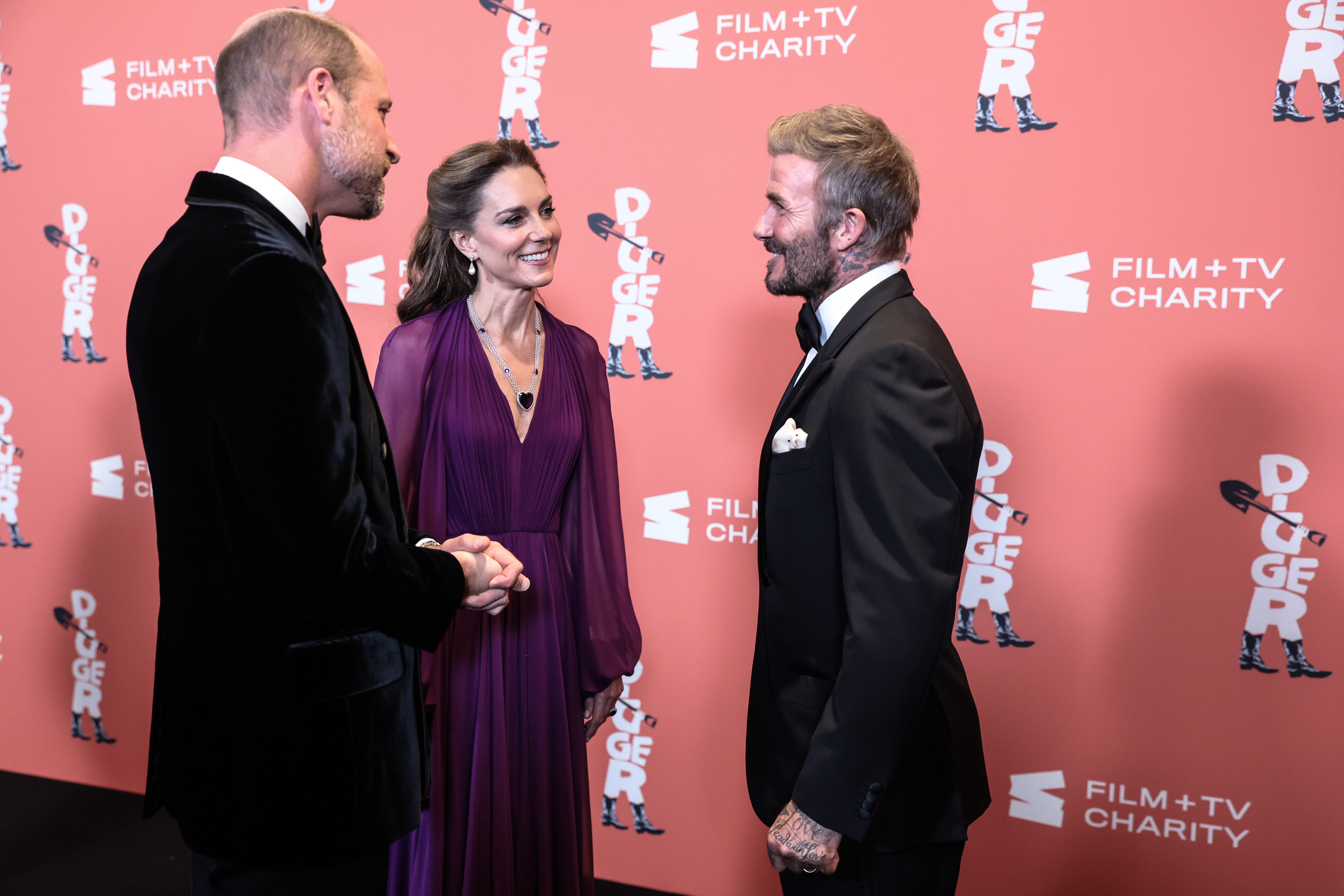 LONDON, ENGLAND - SEPTEMBER 22: Prince William, Prince of Wales, Catherine, Princess of Wales and David Beckham attend  the