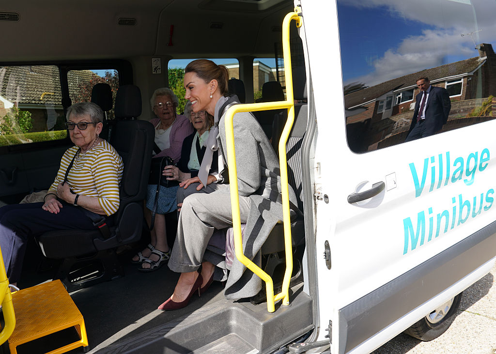The Princess of Wales visited West Sussex Minibus, a volunteer-led community transport group, which acts as a vital lifeline for people who cannot easily access public transport due to isolation, mobility challenges or financial barriers. The Princess’s visit highlighted the role community transport plays in bringing people together. .Pool picture: Arthur Edwards. The Sun