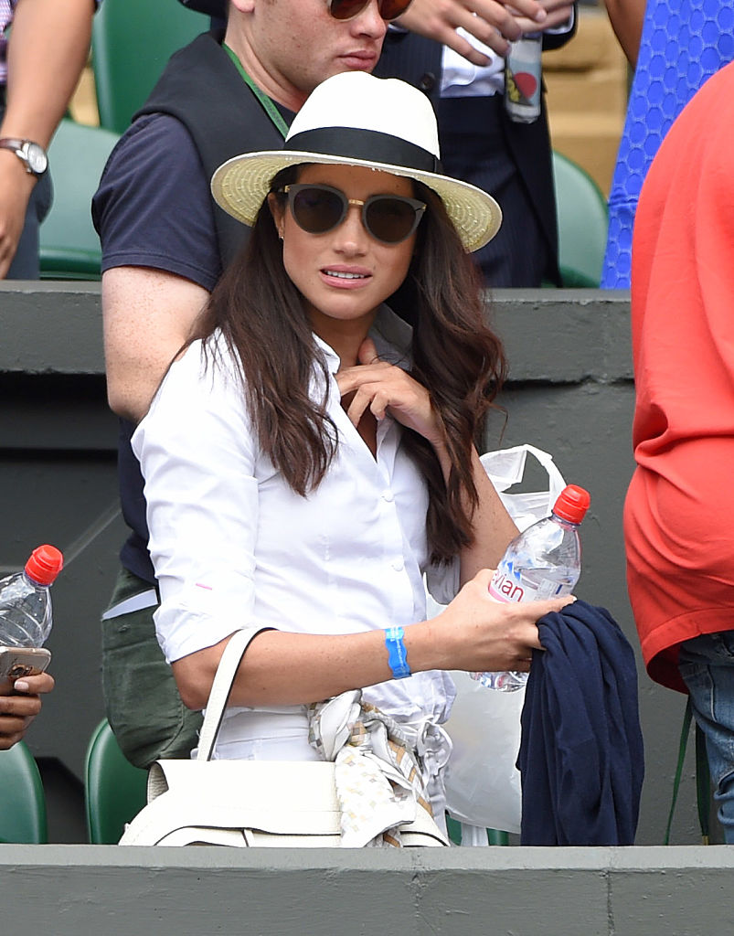 Meghan Markle attends day two of the Wimbledon Tennis Championships. (Image Source: Getty Images| Karwai Tang/WireImage)