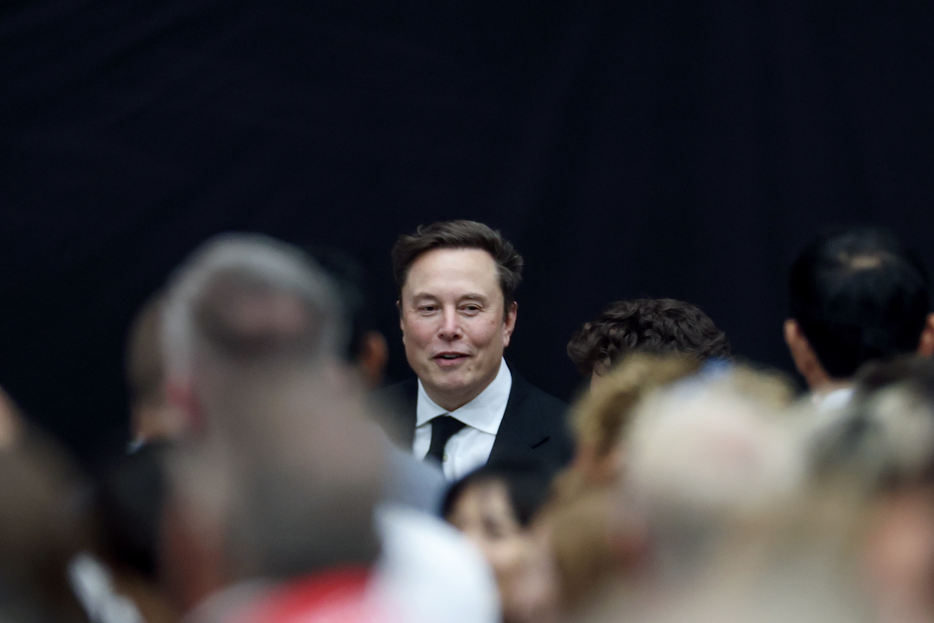 GLENDALE, ARIZONA - SEPTEMBER 21: Tesla CEO Elon Musk attends the memorial service for political activist Charlie Kirk at State Farm Stadium on September 21, 2025 in Glendale, Arizona. Kirk, the CEO and co-founder of Turning Point USA, was shot and killed on September 10th while speaking at an event during his