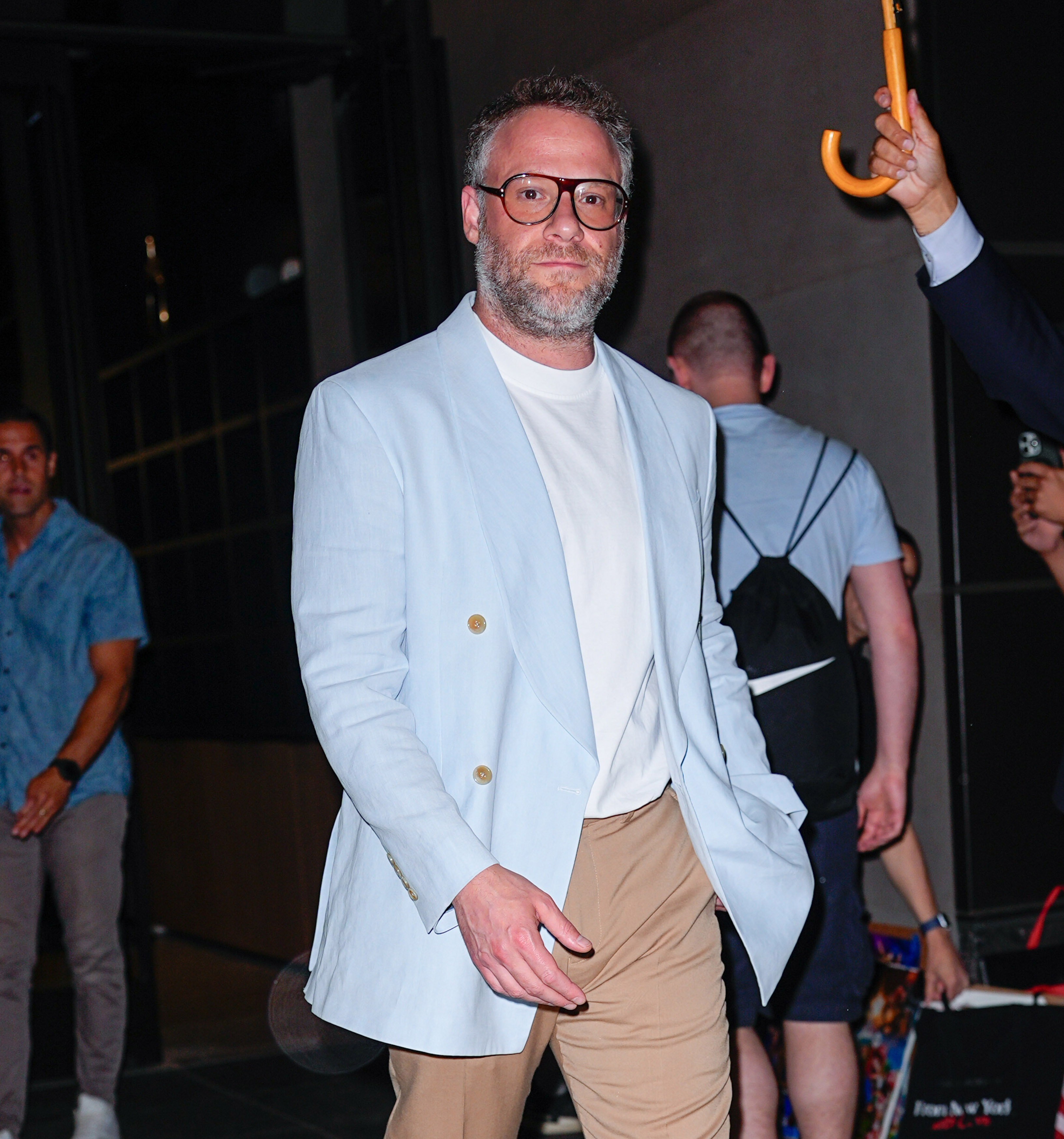 NEW YORK, NY - AUGUST 6: Seth Rogen is seen on August 6, 2025 in New York City.  (Photo by XNY/Star Max/GC Images) *** Local Caption ***Seth Rogen