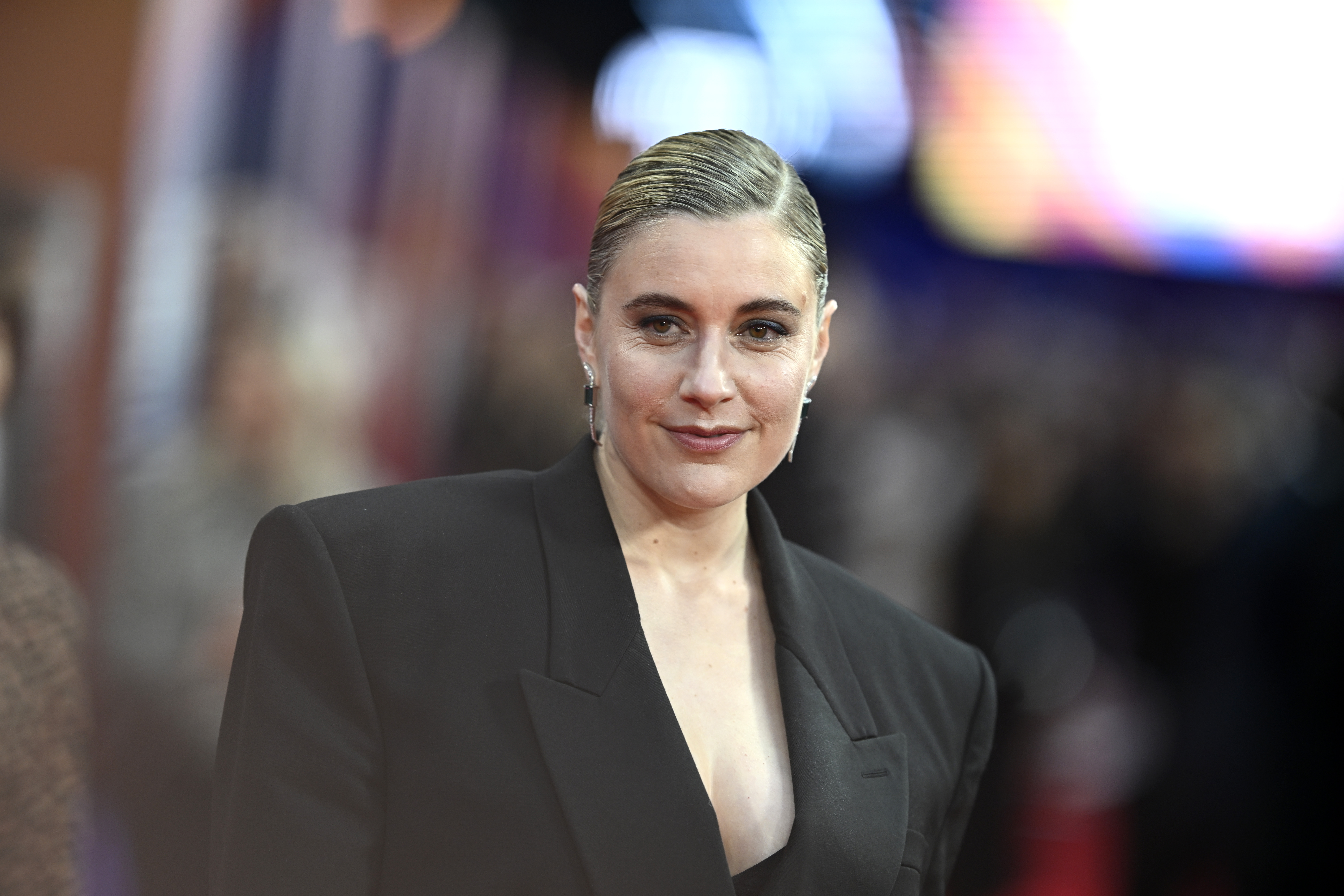 LONDON, ENGLAND - OCTOBER 10: Greta Gerwig attends the