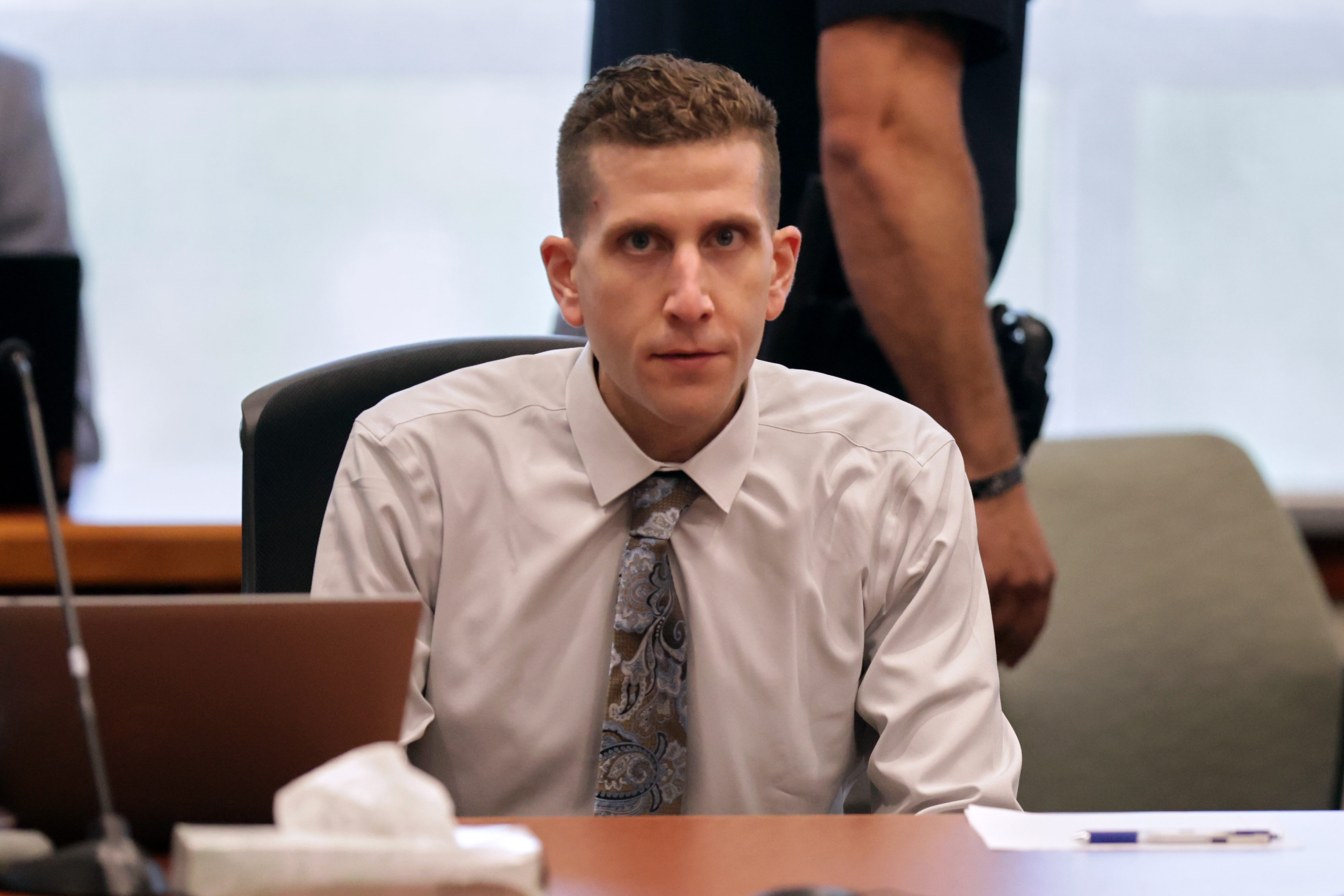 Bryan Kohberger, charged in the murders of four University of Idaho students, appears at the Ada County Courthouse, Wednesday, July 2, 2025, in Boise, Idaho. (AP Photo/Kyle Green, Pool)