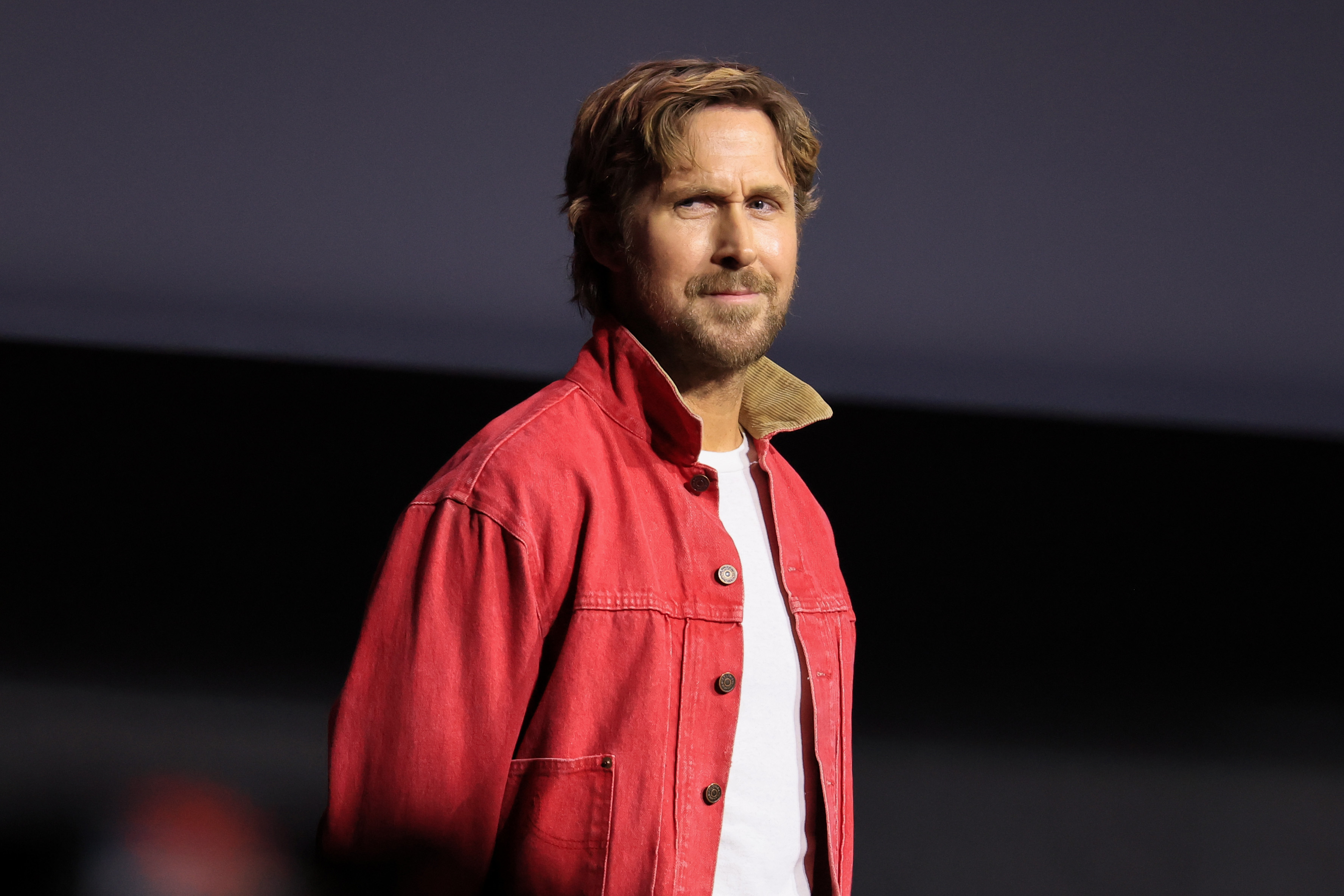 SAN DIEGO, CALIFORNIA - JULY 25: Ryan Gosling speaks onstage during the 2026 Comic-Con International: San Diego - Marvel Studios Hall H presentation at San Diego Convention Center on July 25, 2026 in San Diego, California. (Photo by Amy Sussman/Getty Images)