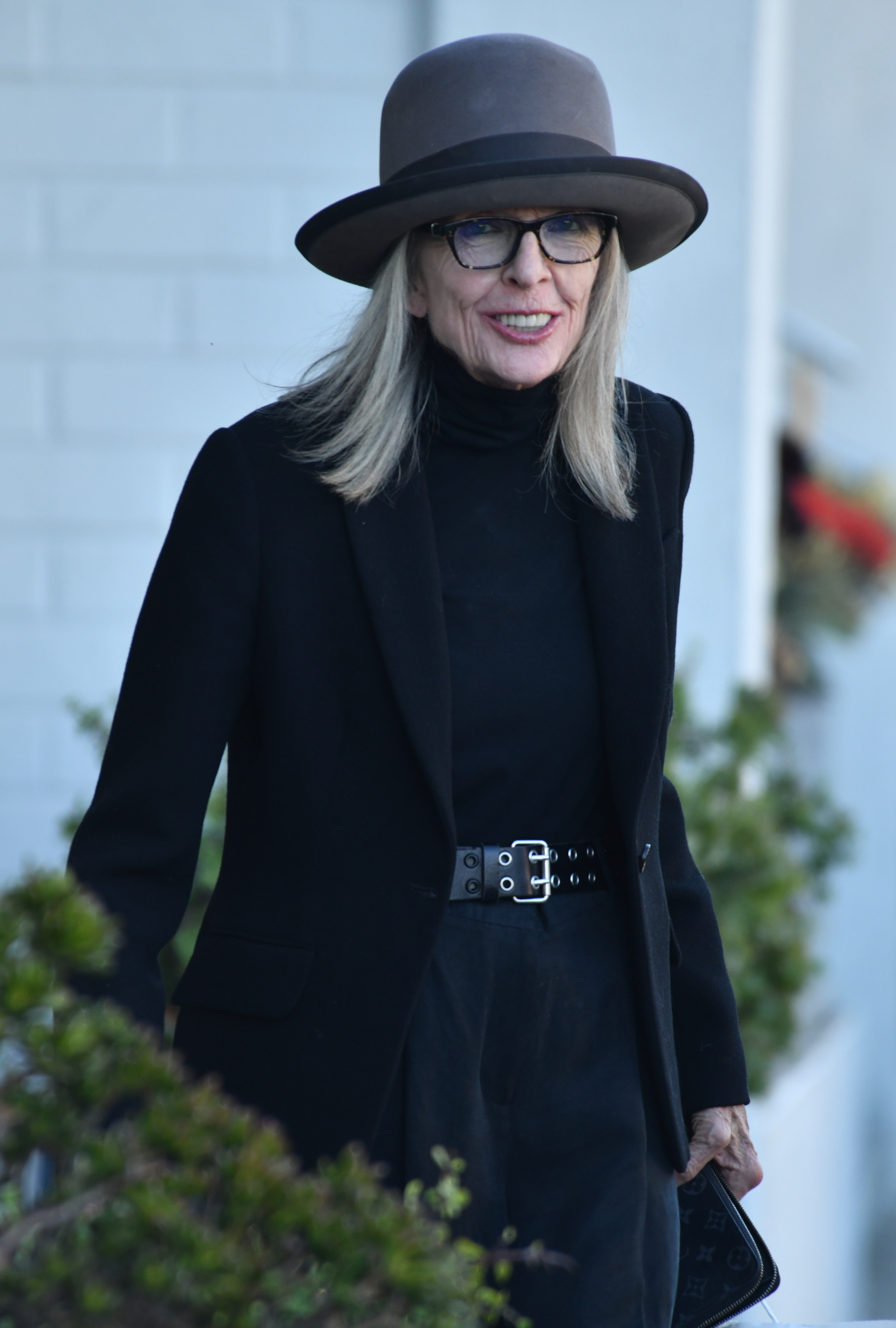 BRENTWOOD, CALIFORNIA - AUGUST 20: Diane Keaton is seen on August 20, 2024 in Brentwood, California. (Photo by London Entertainment/GC Images)