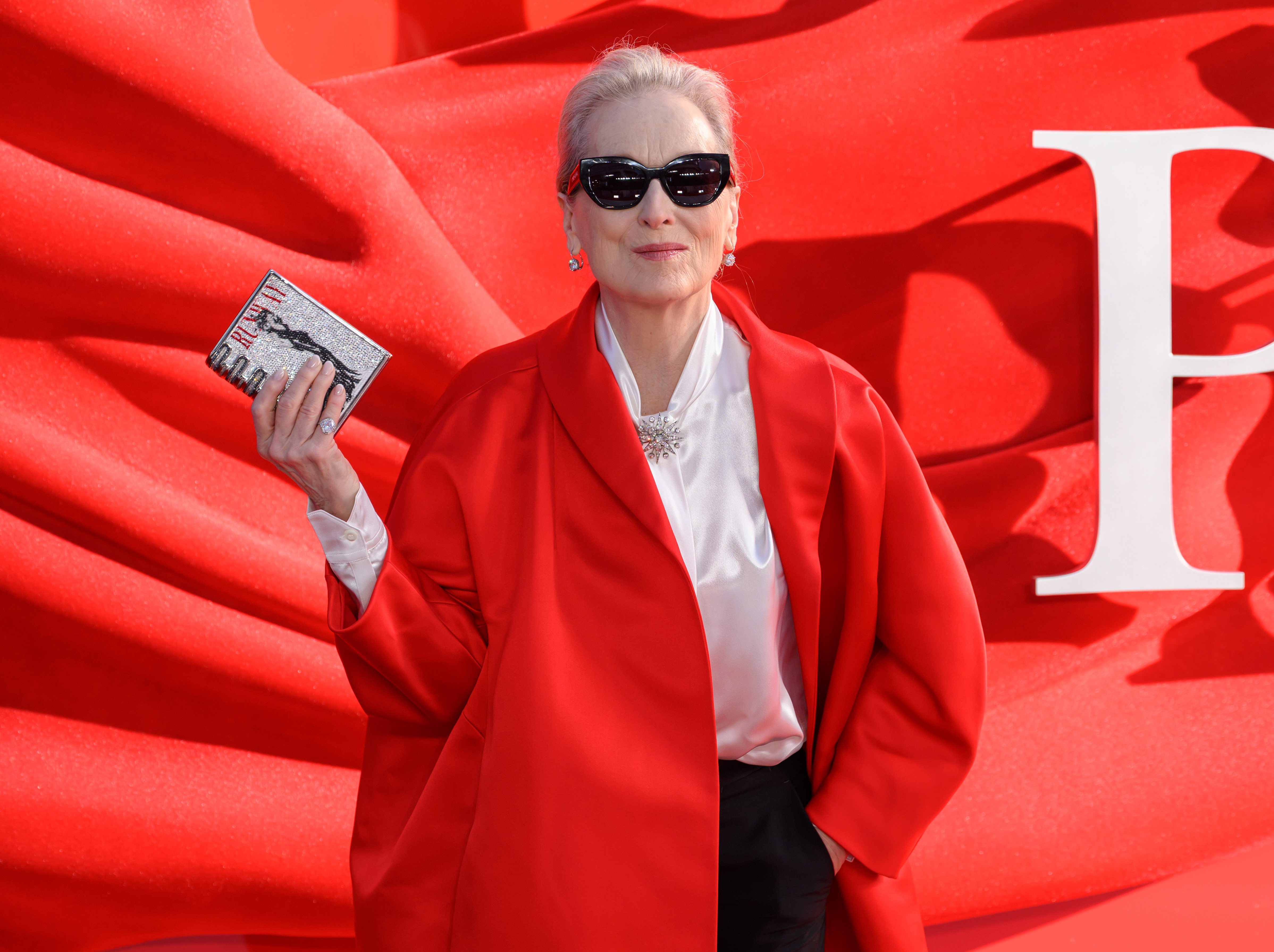LONDON, ENGLAND - APRIL 22: Meryl Streep attends