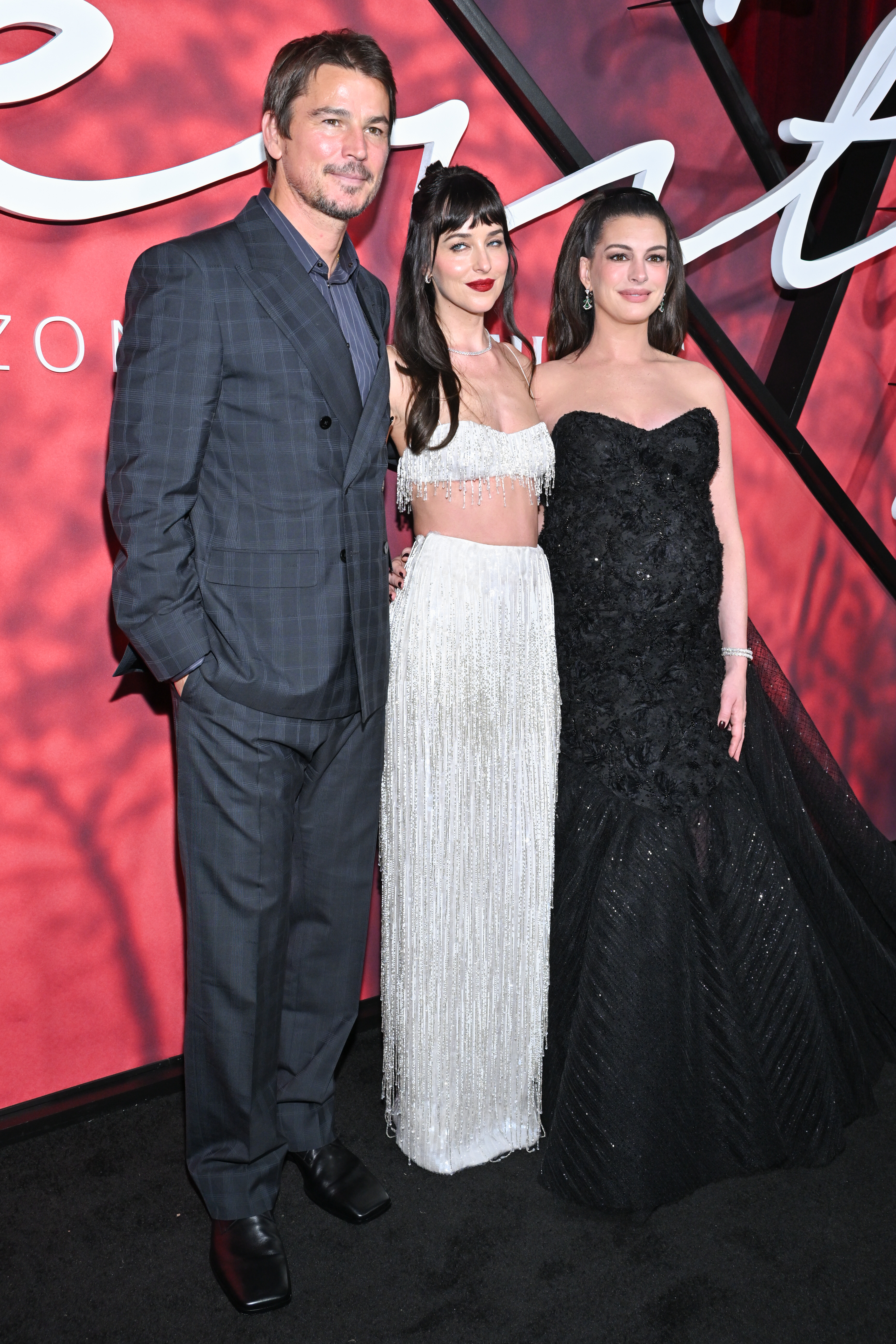 Josh Hartnett, from left, Dakota Johnson, and Anne Hathaway attend the premiere of Amazon MGM Studios'