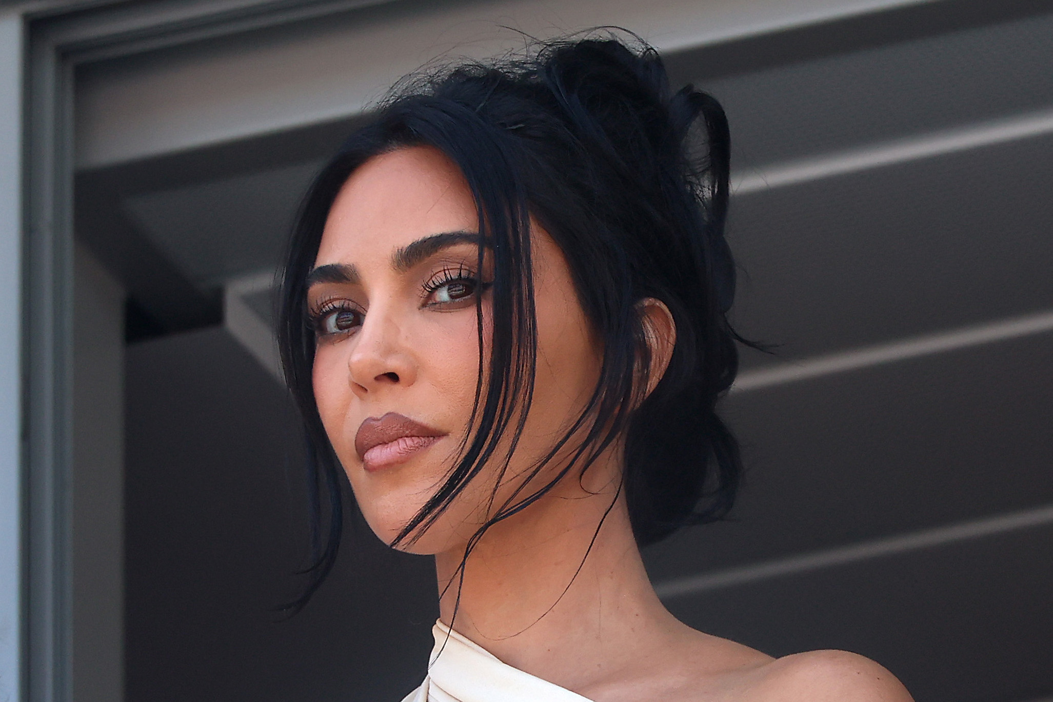 MONTE-CARLO, MONACO - JUNE 07: Kim Kardashian looks on during the F1 Grand Prix of Monaco at Circuit de Monaco on June 07, 2026 in Monte-Carlo, Monaco. (Photo by Steven Tee/Getty Images)