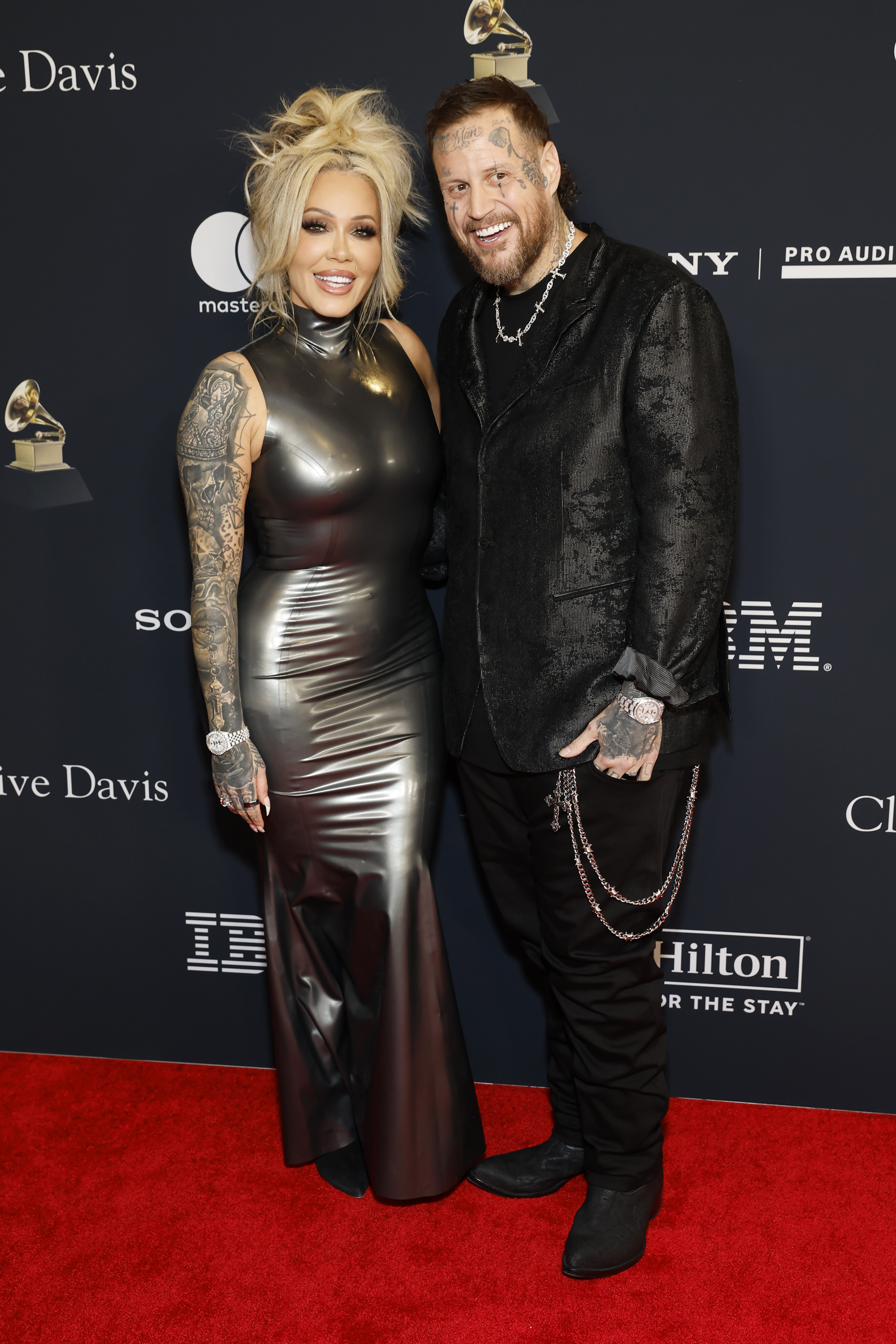 Bunnie XO and Jelly Roll attend the 68th GRAMMY Awards Pre-GRAMMY Gala & GRAMMY Salute to Industry Icons Honoring Avery Lipman & Monte Lipman on January 31, 2026 in Los Angeles, California.