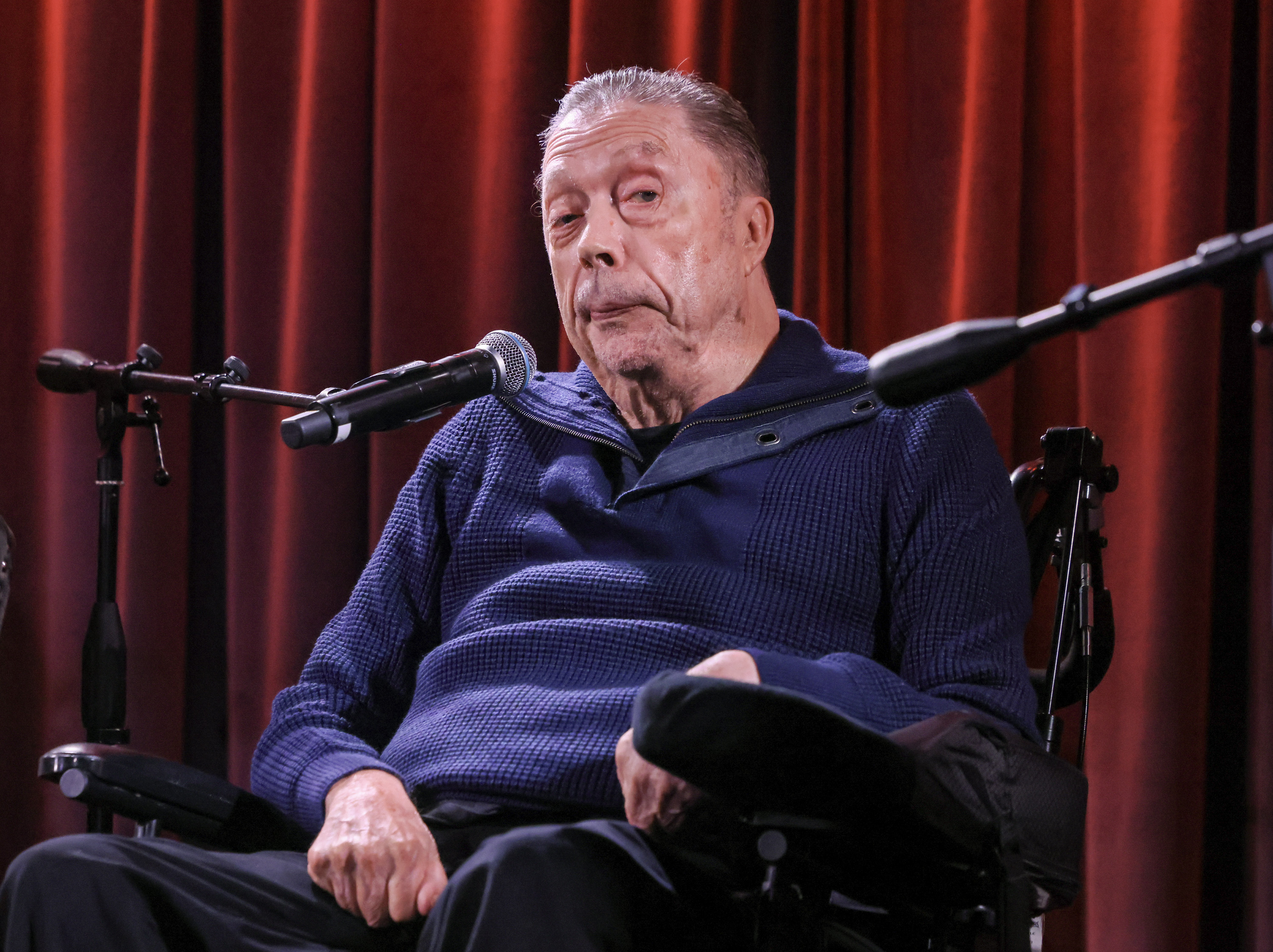 LOS ANGELES, CALIFORNIA - OCTOBER 15: Tim Curry speaks during The Grammy Museum celebration of the music for