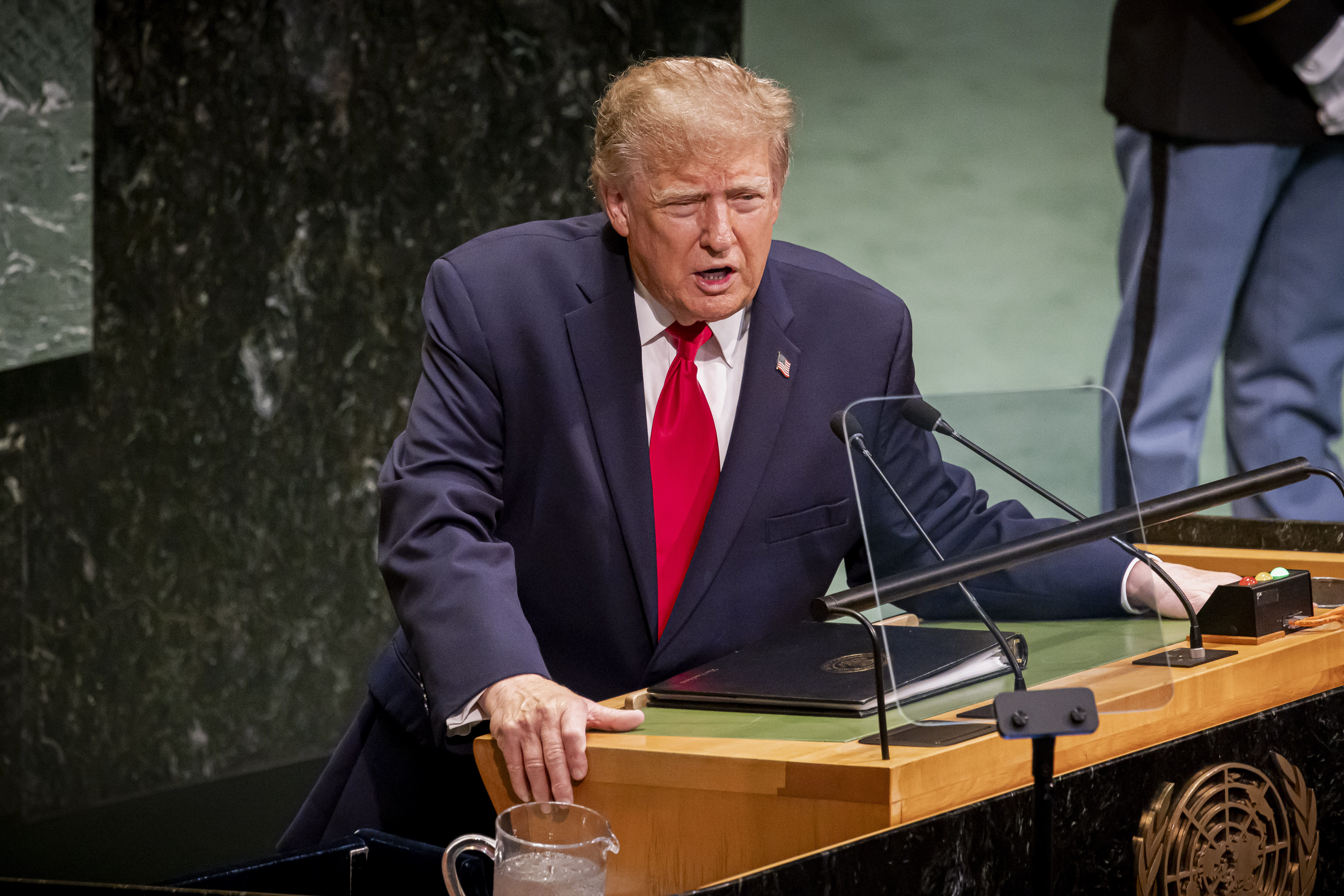 President of the United States Donald Trump speaks during the 81st United Nations General Assembly on September 22, 2026 in New York City.