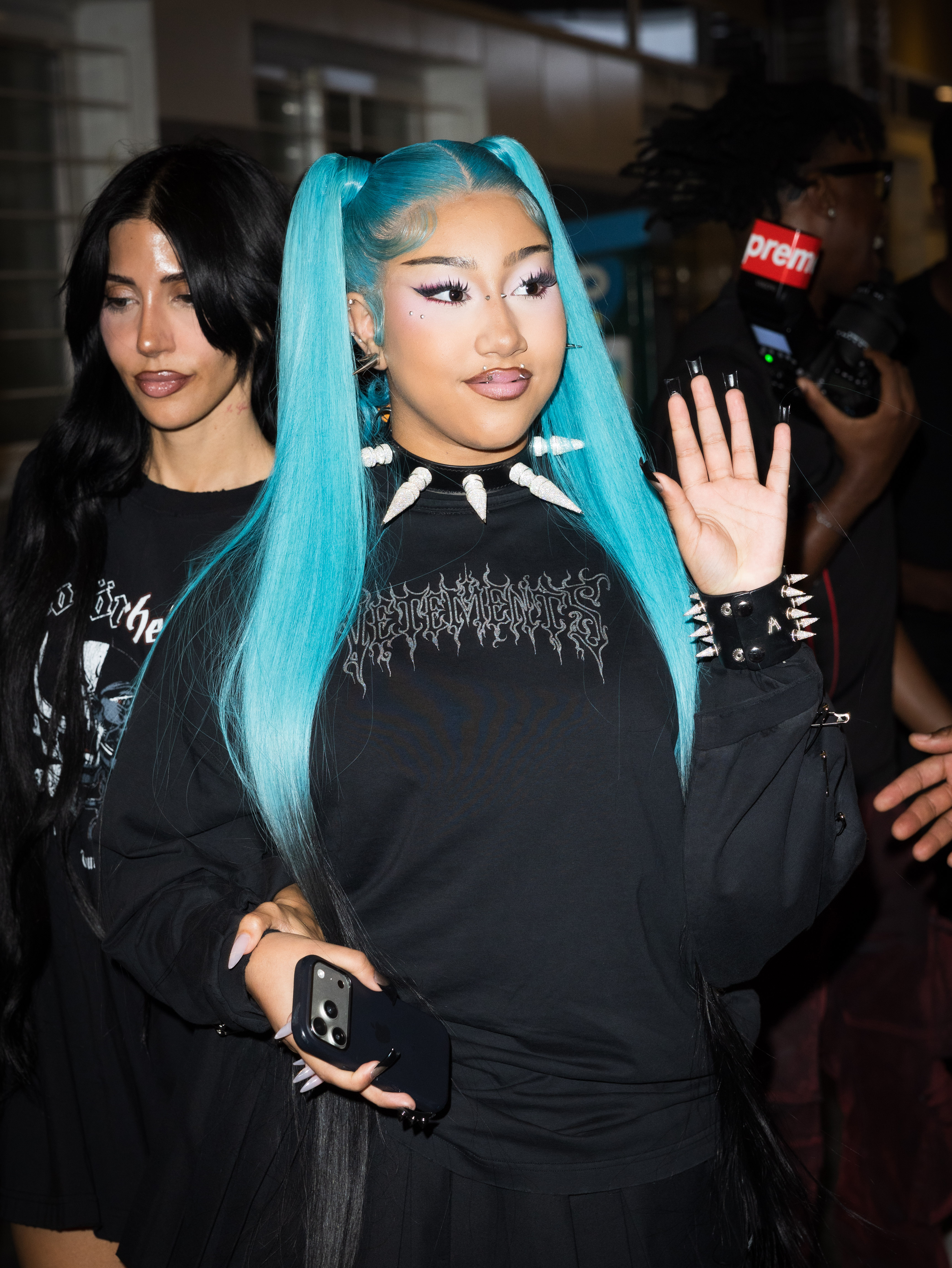 PARIS, FRANCE - JUNE 26: (EDITORIAL USE ONLY - For Non-Editorial use please seek approval from Fashion House) North West attends the Vetements Menswear Spring/Summer 2027 show as part of Paris Fashion Week on June 26, 2026 in Paris, France. (Photo by Arnold Jerocki/Getty Images)