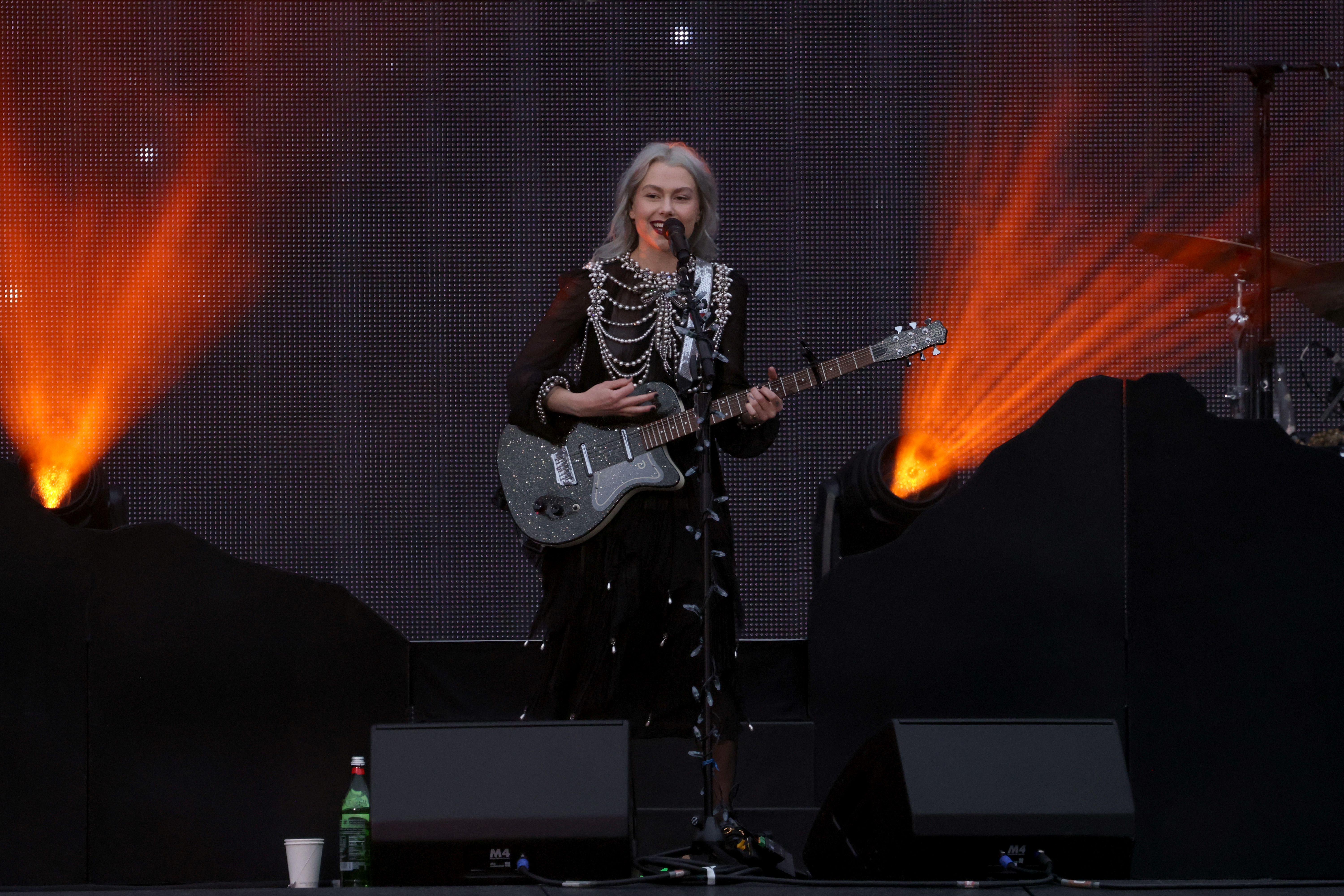 NASHVILLE, TENNESSEE - MAY 05: (EDITORIAL USE ONLY. NO STANDALONE PUBLICATION USE (NO SPECIAL INTEREST OR SINGLE ARTIST PUBLICATION USE; NO BOOK USE))   Phoebe Bridgers performs onstage during night one of Taylor Swift | The Eras Tour at Nissan Stadium on May 05, 2023 in Nashville, Tennessee. (Photo by John Shearer/TAS23/Getty Images for TAS Rights Management)