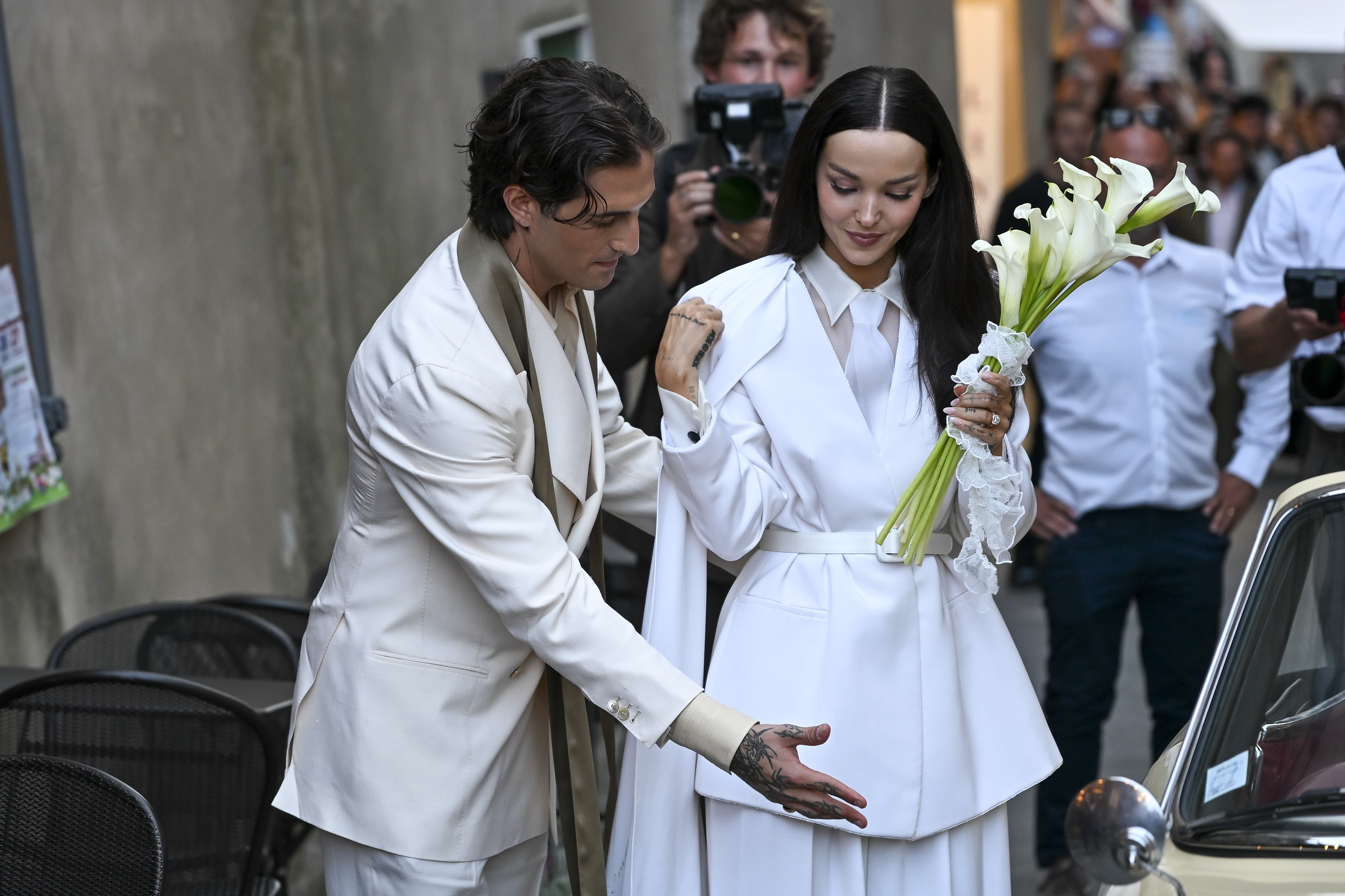 Damiano David and Dove Cameron getting married at Montalcino town hall on September 24, 2026 in Montalcino, Italy ( Agostino Fabio/GC Images)