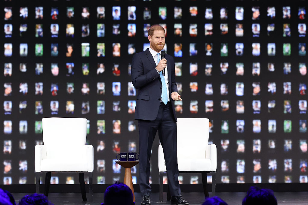 NEW YORK, NEW YORK - SEPTEMBER 23: Prince Harry, Duke of Sussex speaks onstage during the Clinton Global Initiative 2026 Annual Meeting at New York Hilton Midtown on September 23, 2026 in New York City. (Photo by JP Yim/Getty Images for Clinton Global Initiative)