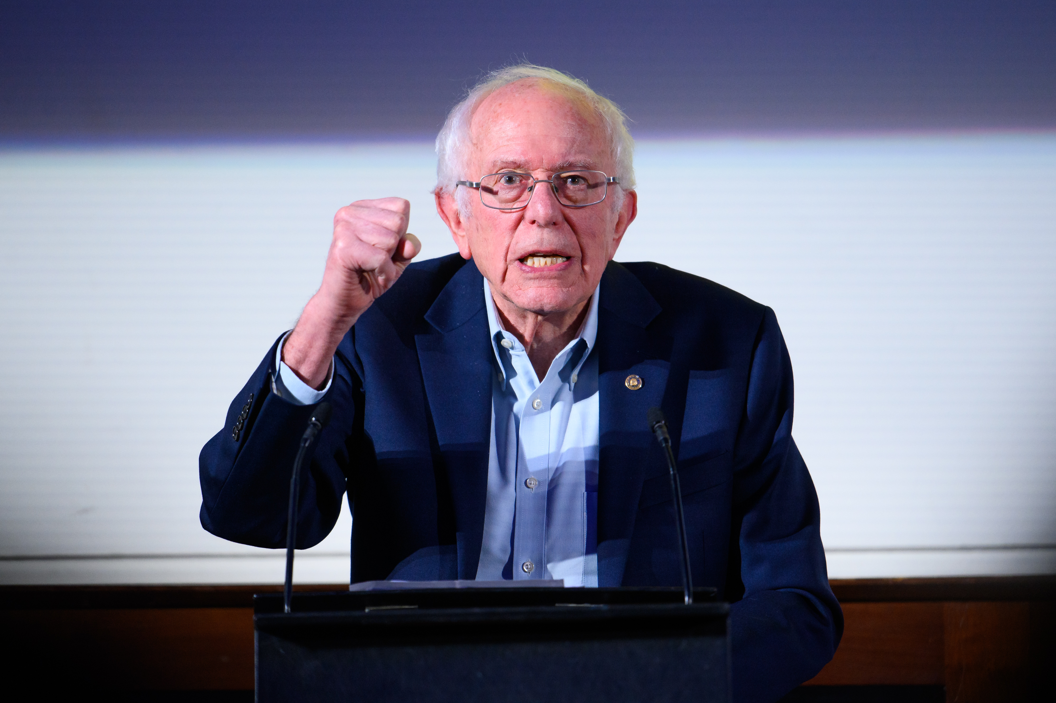 LONDON, ENGLAND - FEBRUARY 22: Bernie Sanders attends during