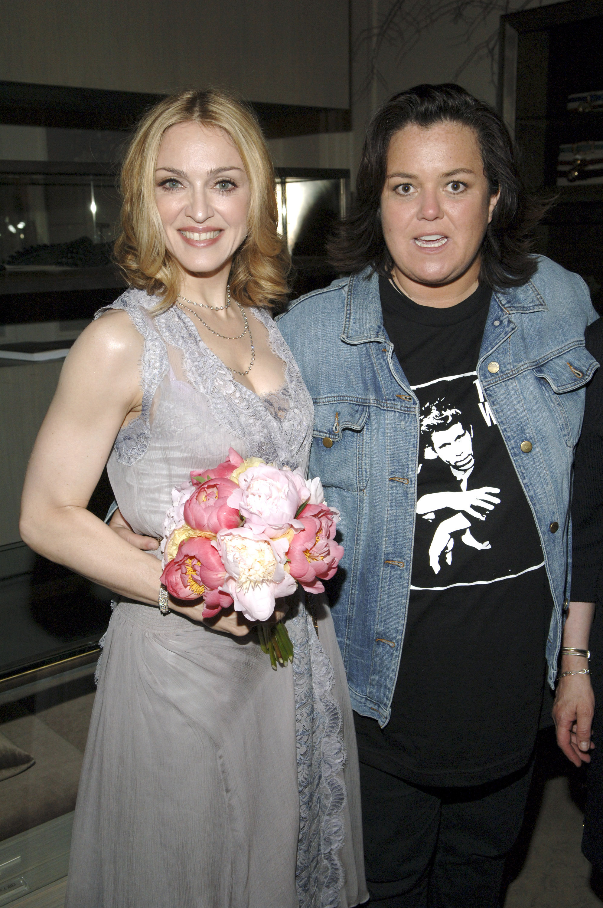 Madonna and Rosie O'Donnell at the Bergdorf Goodman in New York City, New York
