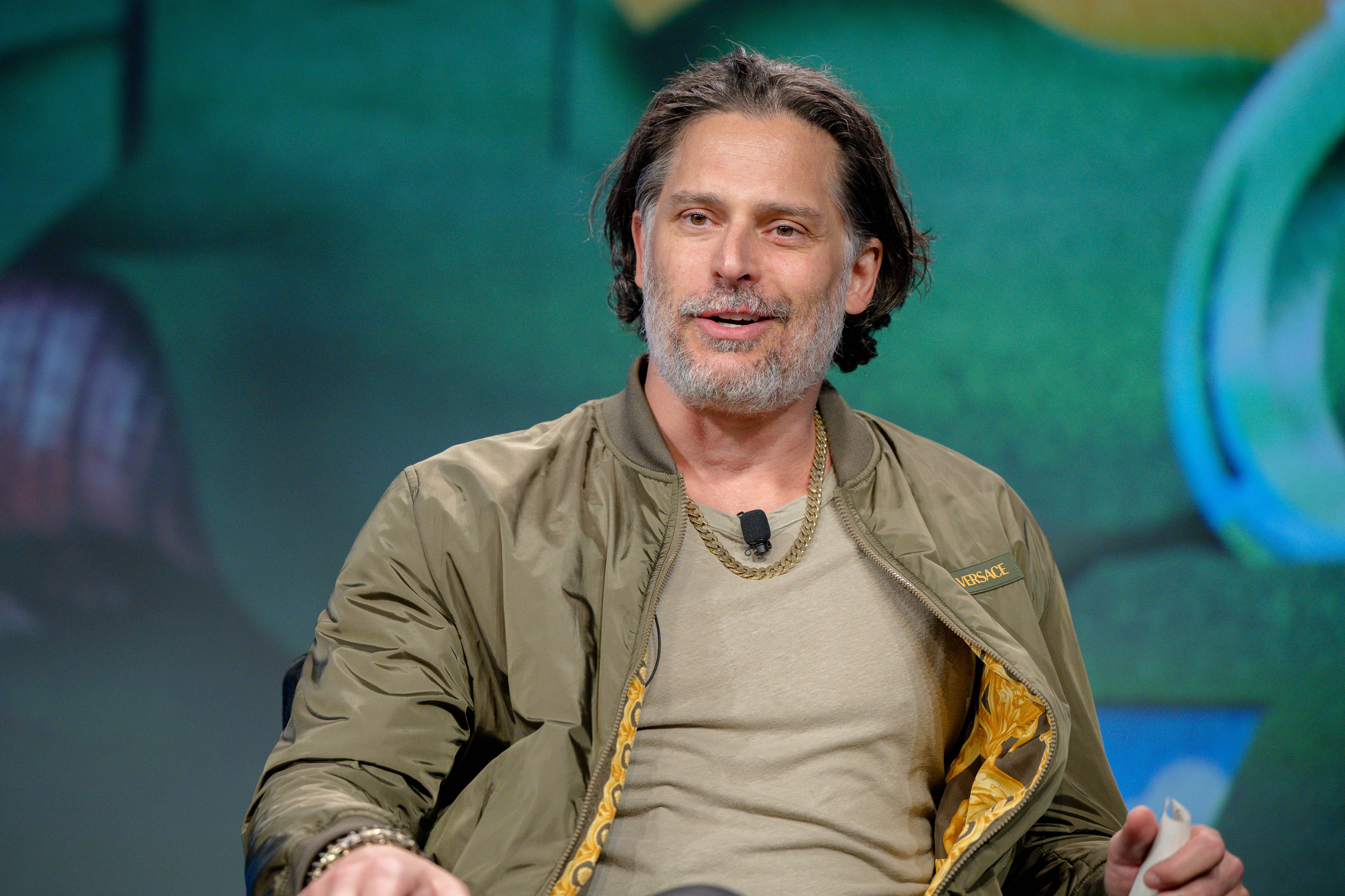 AUSTIN, TEXAS - MARCH 09: Joe Manganiello speaks on stage during the keynote 'Colossal: Technology Company Turning Science Fiction to Science Fact' session at 2025 SXSW Conference and Festival Austin Convention Center on March 09, 2025 in Austin, Texas.  (Photo by Marcus Ingram/Getty Images)