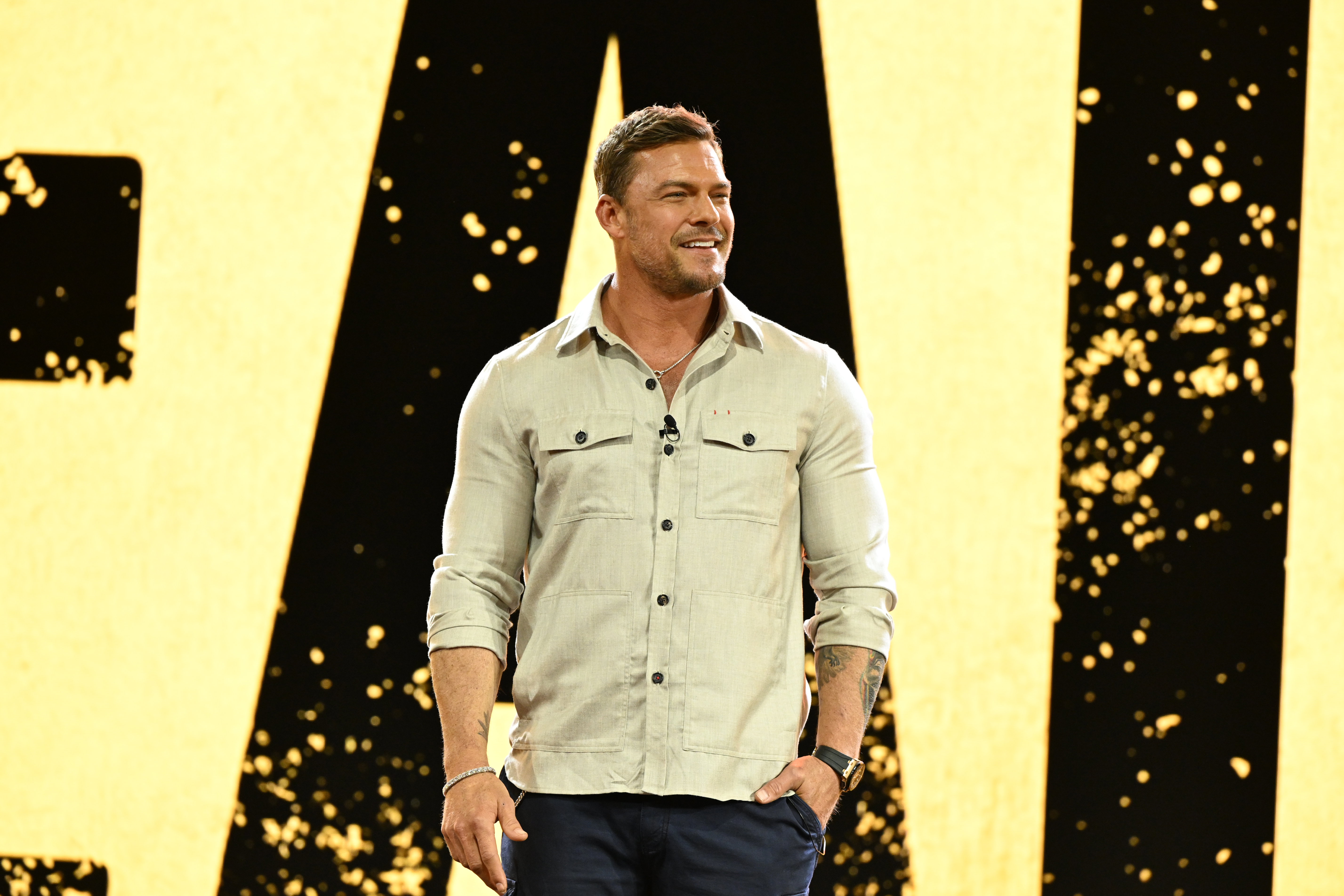 NEW YORK, NEW YORK - MAY 14: Alan Ritchson attends as Amazon debuts Inaugural Upfront Presentation at Pier 36 on May 14, 2024 in New York City.  (Photo by Slaven Vlasic/Getty Images for Amazon)