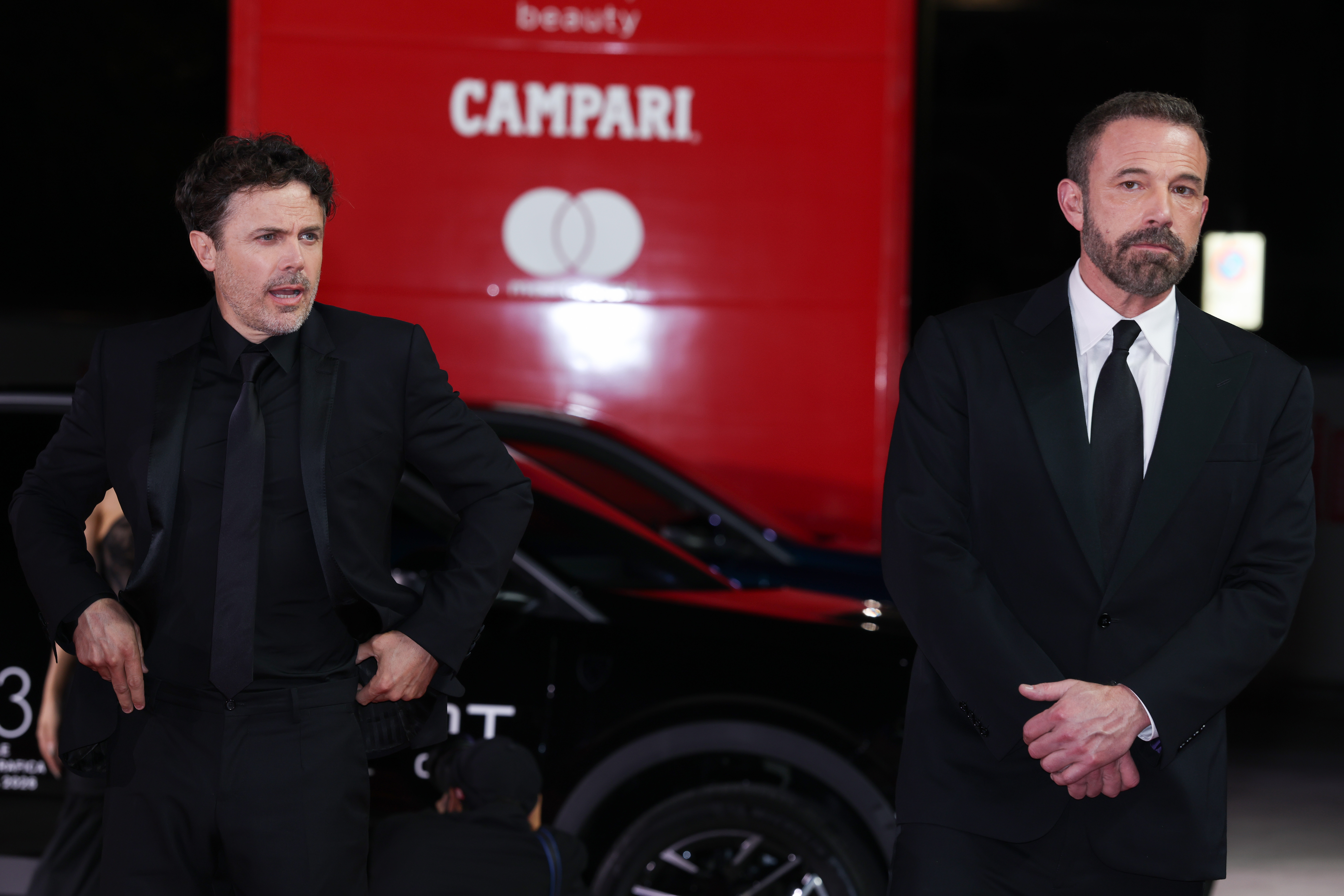 VENICE, ITALY - SEPTEMBER 08: Casey Affleck and Ben Affleck attend the
