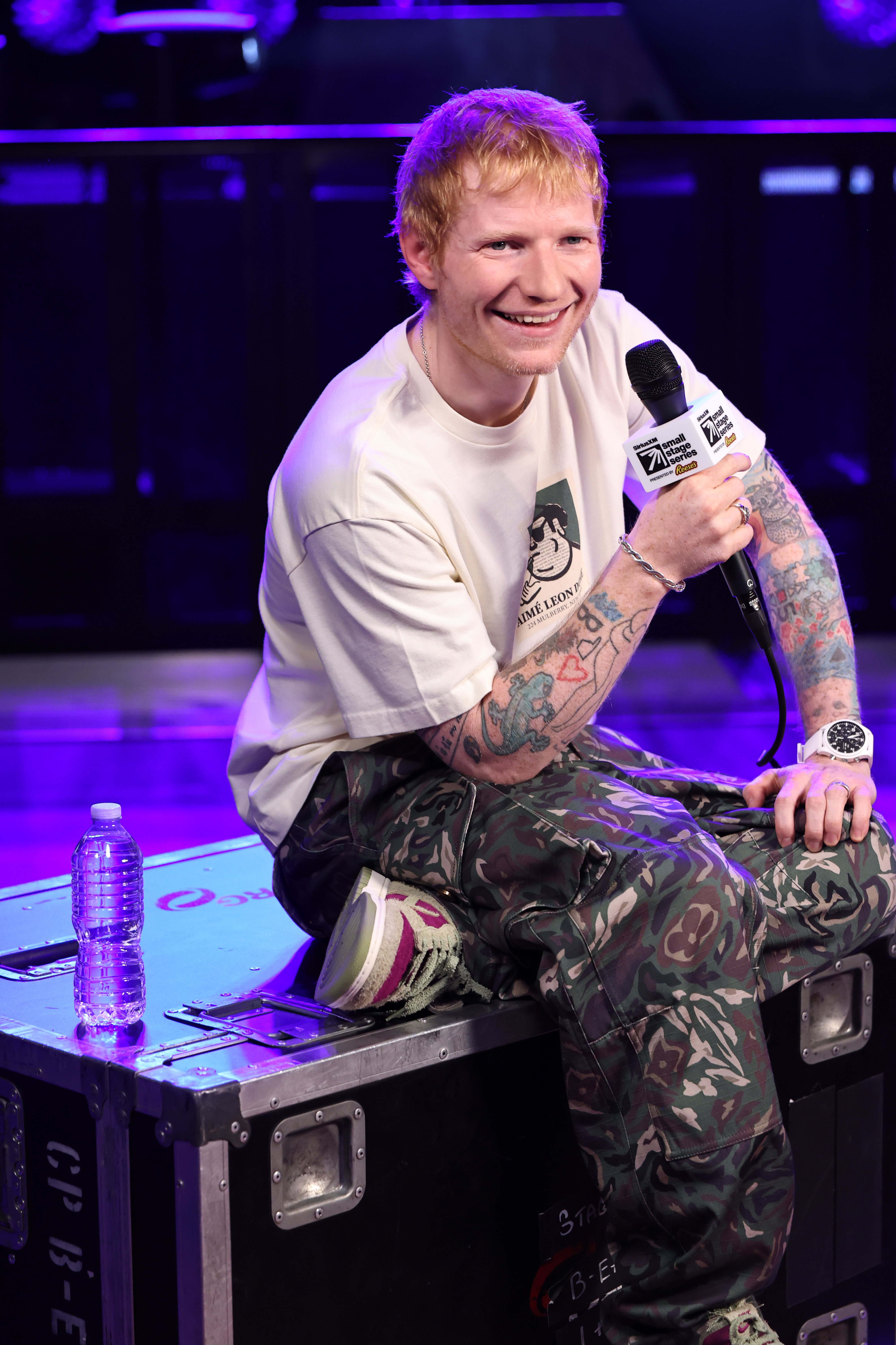 NEW YORK, NEW YORK - SEPTEMBER 24: Ed Sheeran attends SiriusXM's Small Stage Series at Irving Plaza on September 24, 2025 in New York City.  (Photo by Jamie McCarthy/Getty Images for SiriusXM)