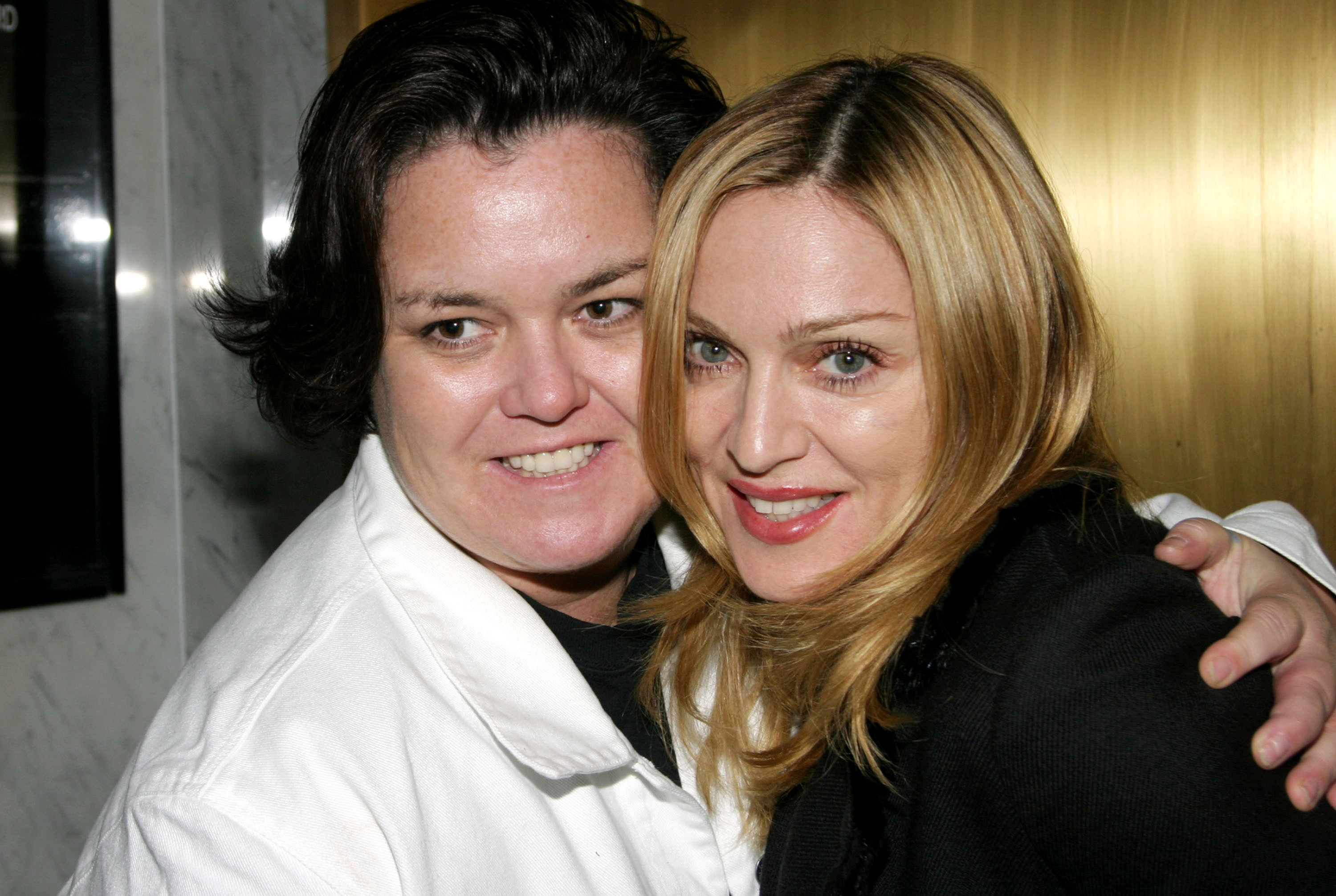 Rosie O'Donnell and Madonna during Madonna and Rosie O'Donnell Backstage at