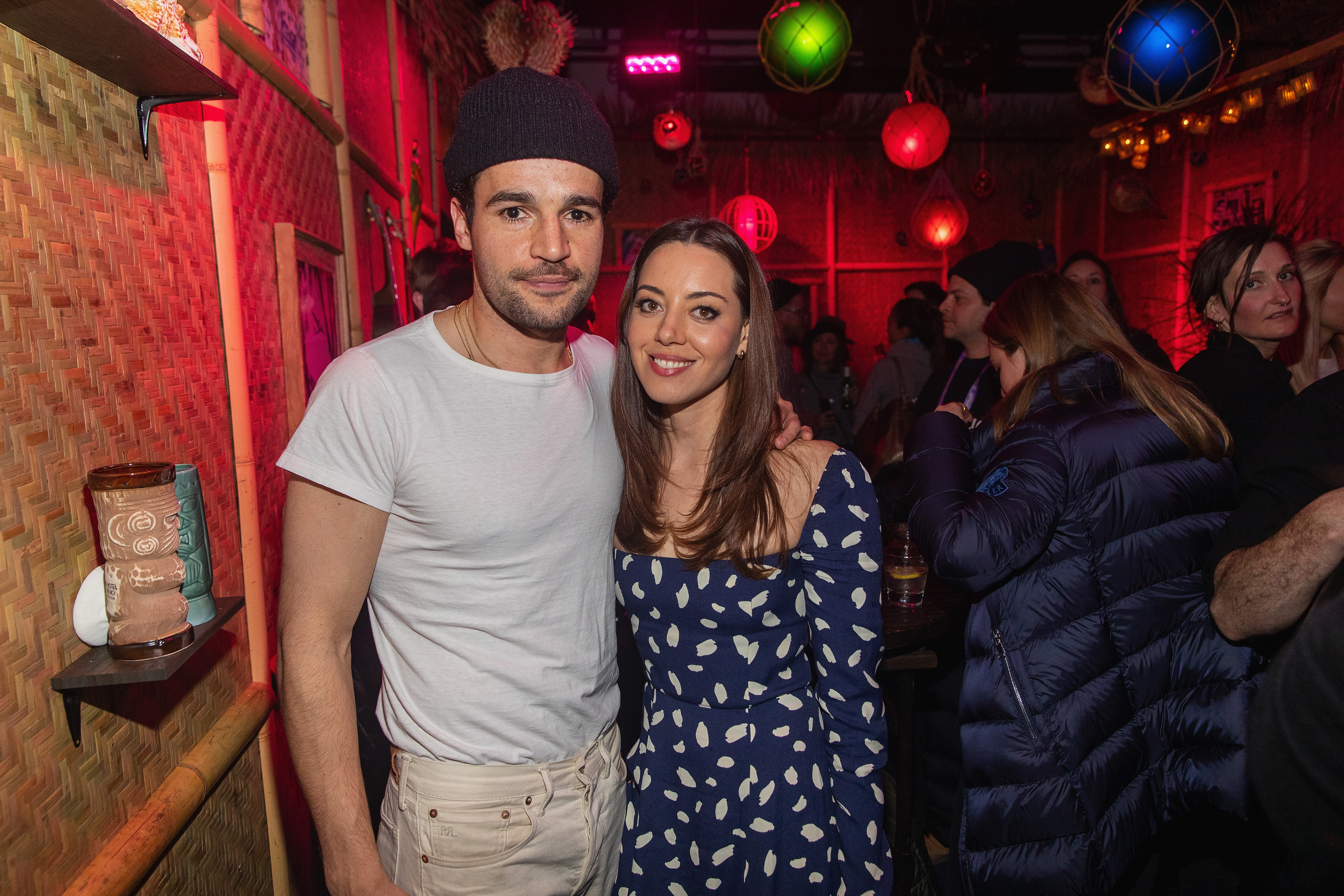 PARK CITY, UT - JANUARY 24:  Christopher Abbott and Aubrey Plaza attend the