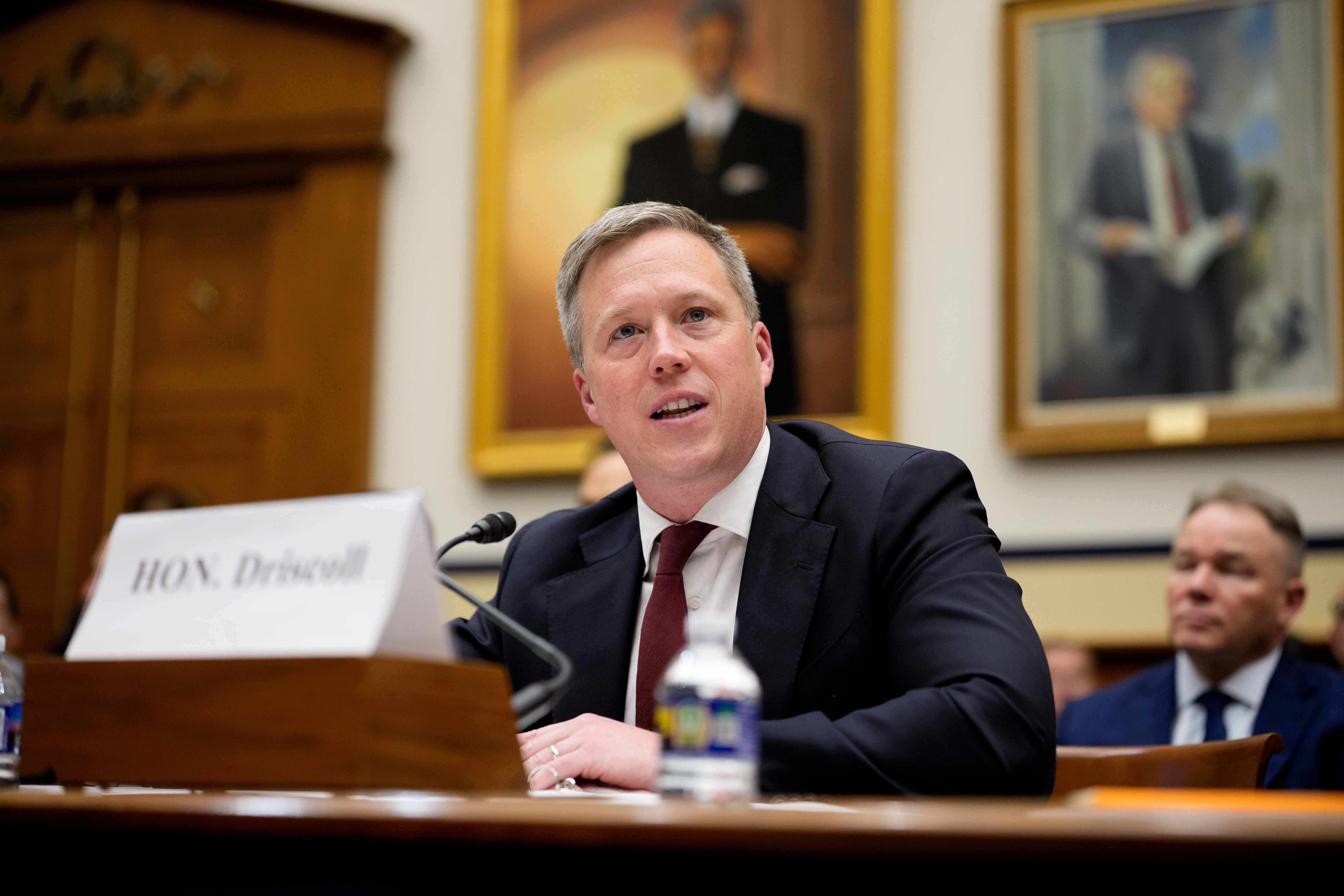 WASHINGTON, DC - MAY 15: U.S. Army Secretary Dan Driscoll speaks during a House Armed Services Committee hearing on Capitol Hill on May 15, 2026 in Washington, DC. The committee held a hearing to review the posture of the U.S. Army in review of the Defense Authorization Request for Fiscal Year 2027. (Photo by Andrew Harnik/Getty Images)