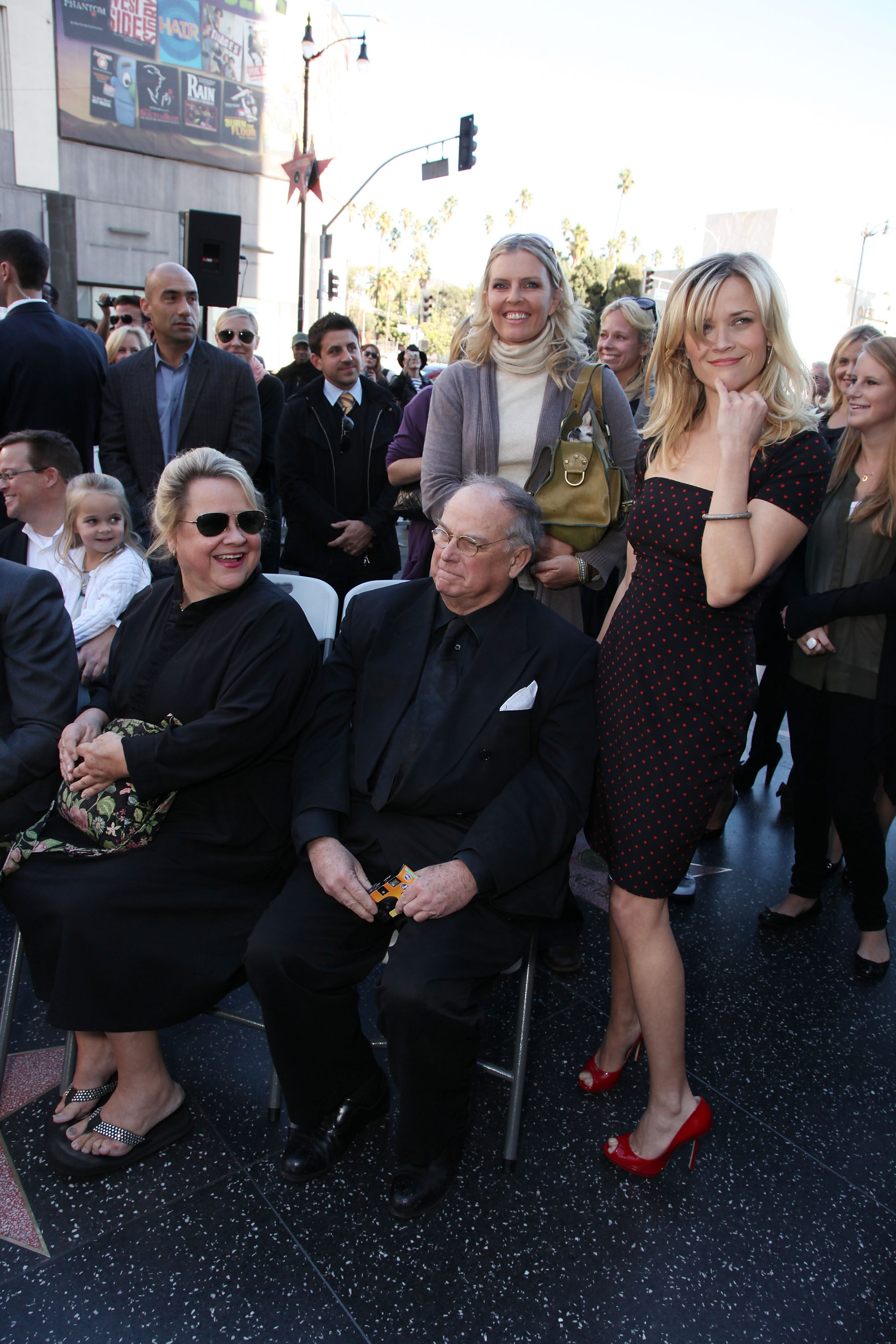 Betty Reese and John Witherspoon with daughter Reese Witherspoon at Reese Witherspoon Star on Walk of Fame Ceremony on December 1, 2010 in Hollywood, California.