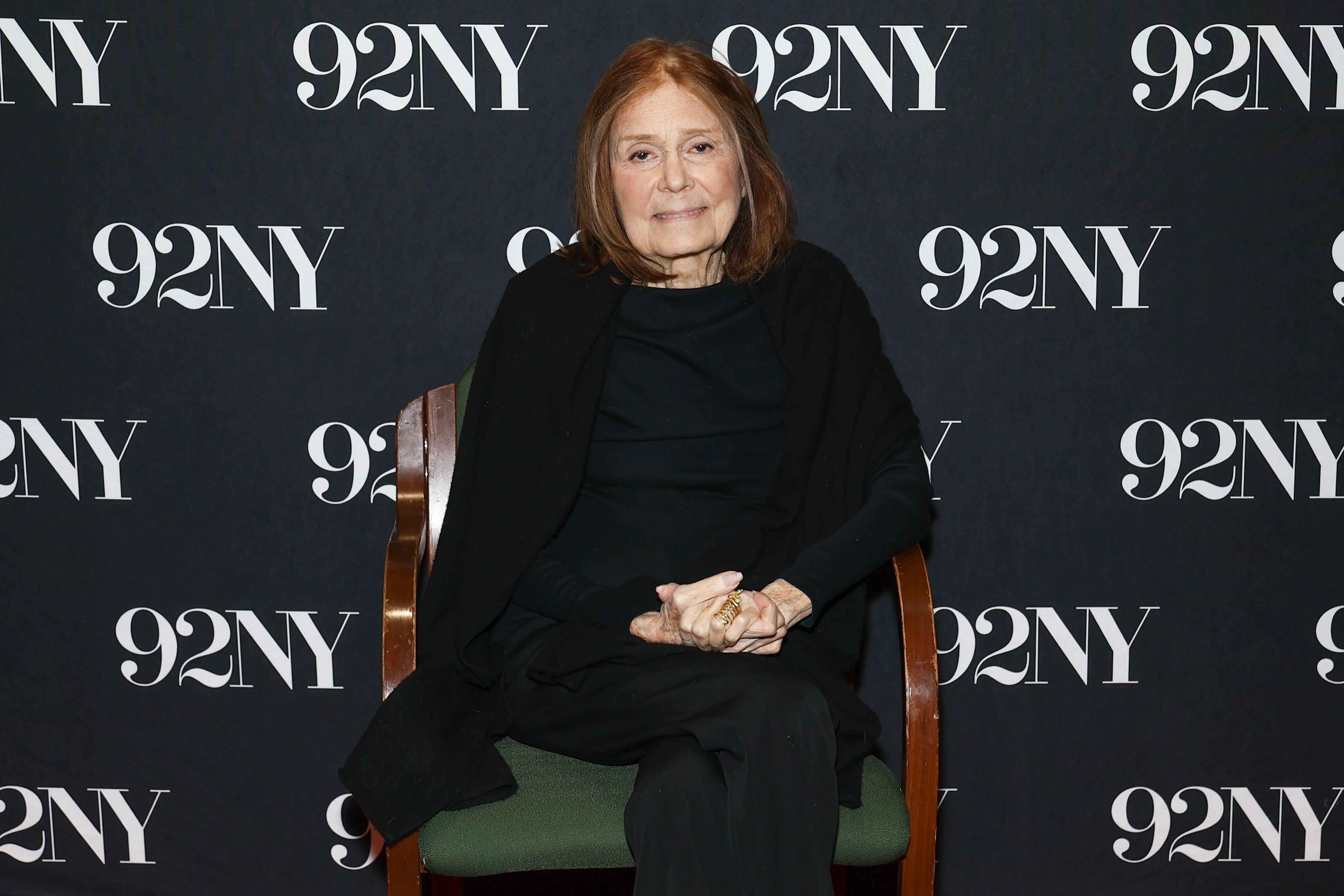 NEW YORK, NEW YORK - FEBRUARY 02: Gloria Steinem attends Gloria Steinem and Leymah Gbowee in conversation with Amy Richards: