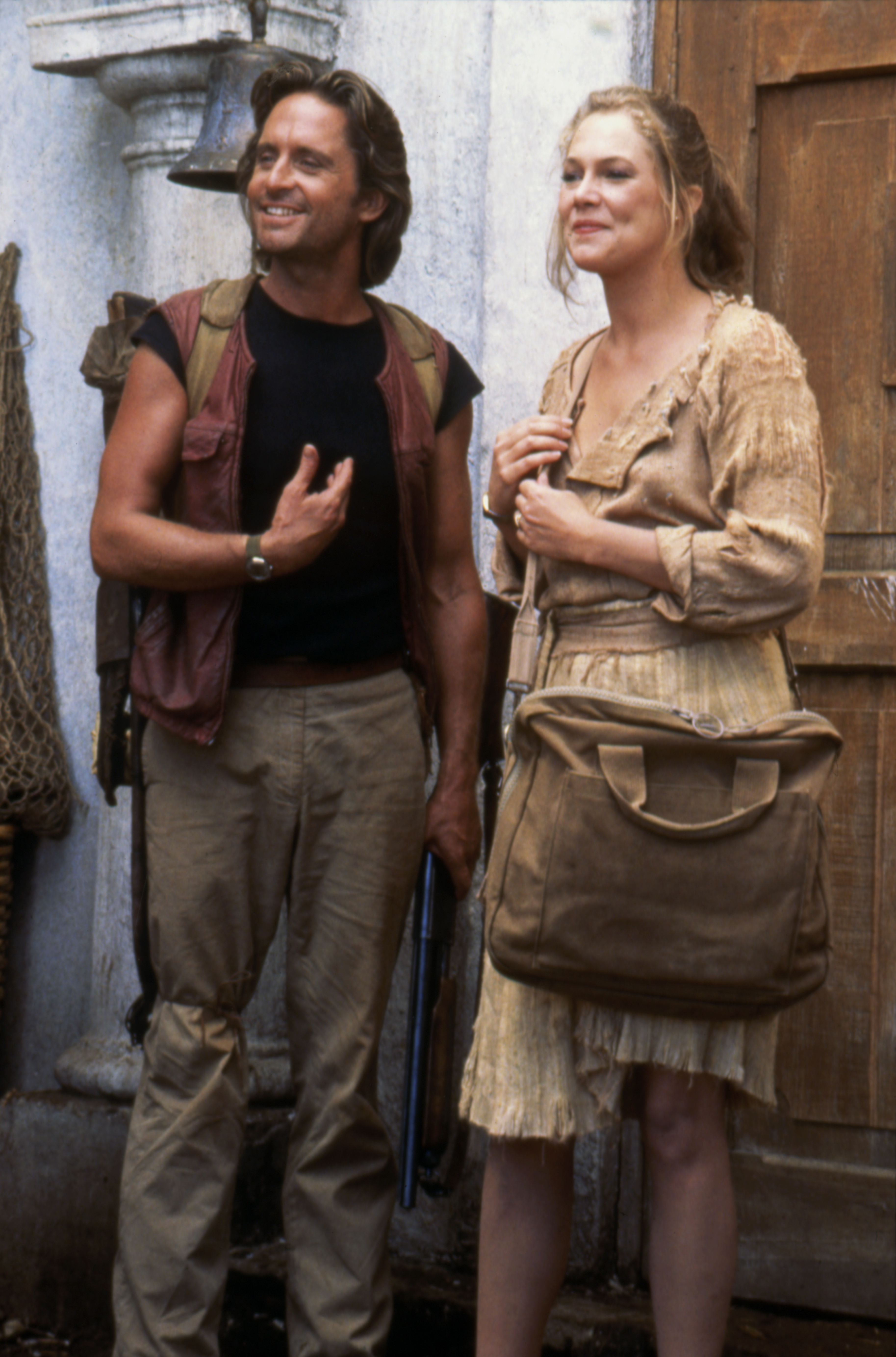Michael Douglas and Kathleen Turner