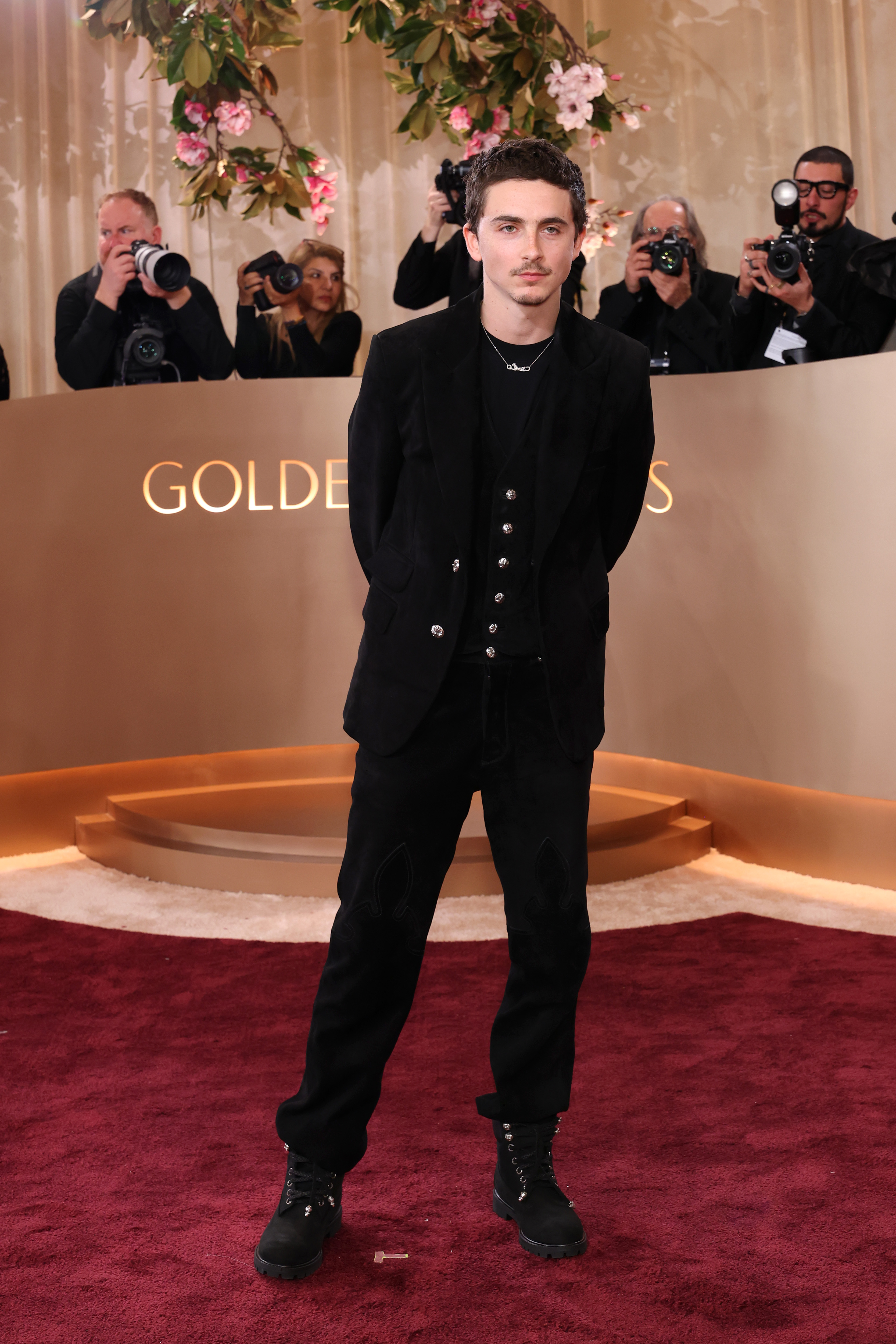 BEVERLY HILLS, CALIFORNIA - JANUARY 11: (FOR EDITORIAL USE ONLY) Timothée Chalamet attends the 83rd Annual Golden Globe Awards at The Beverly Hilton on January 11, 2026 in Beverly Hills, California. (Photo by Monica Schipper/Getty Images)