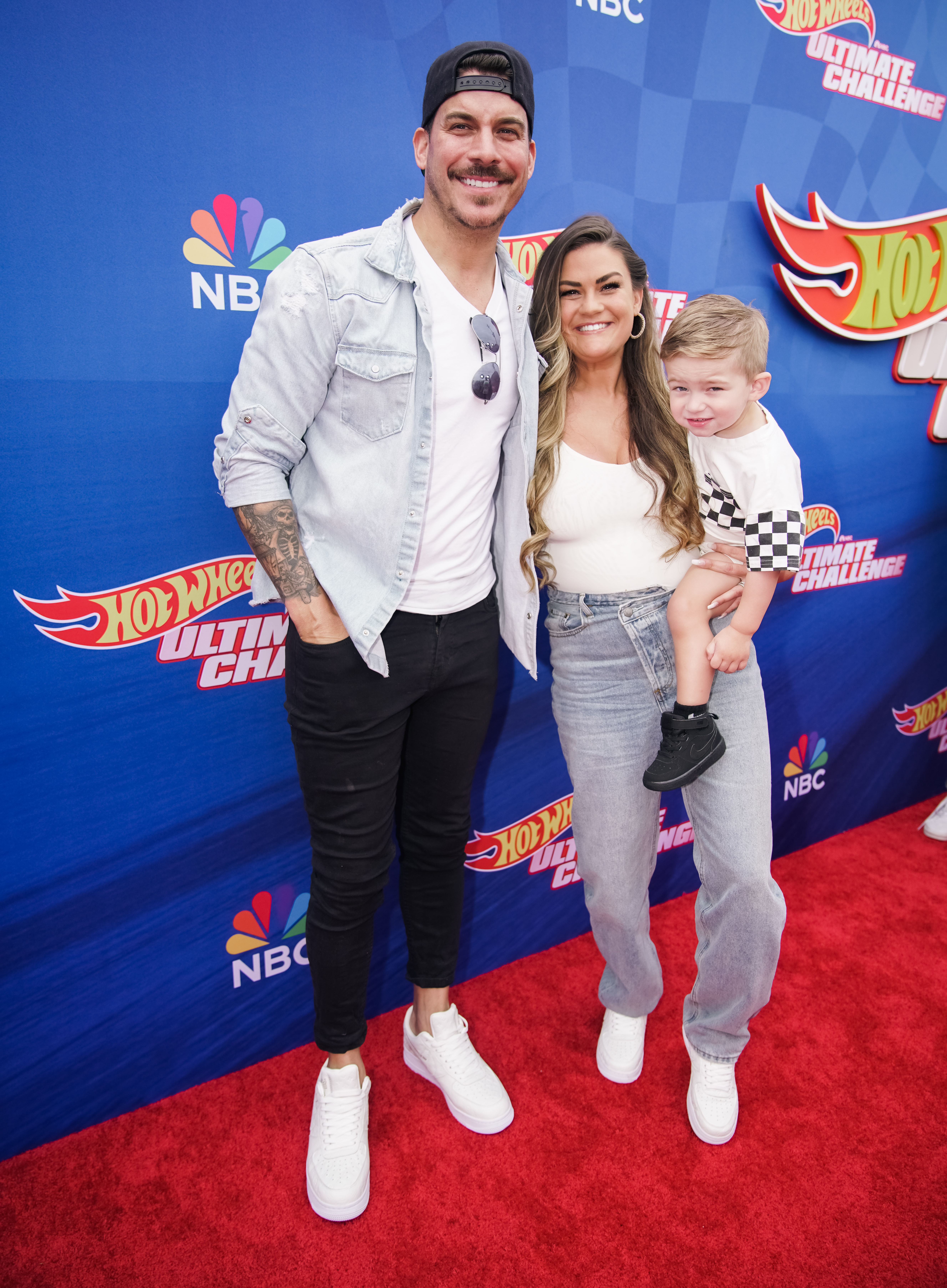 EL SEGUNDO, CALIFORNIA - MAY 20: Jax Taylor, Brittany Cartwright and Cruz Michael Cauchi attend Press Event For NBC's