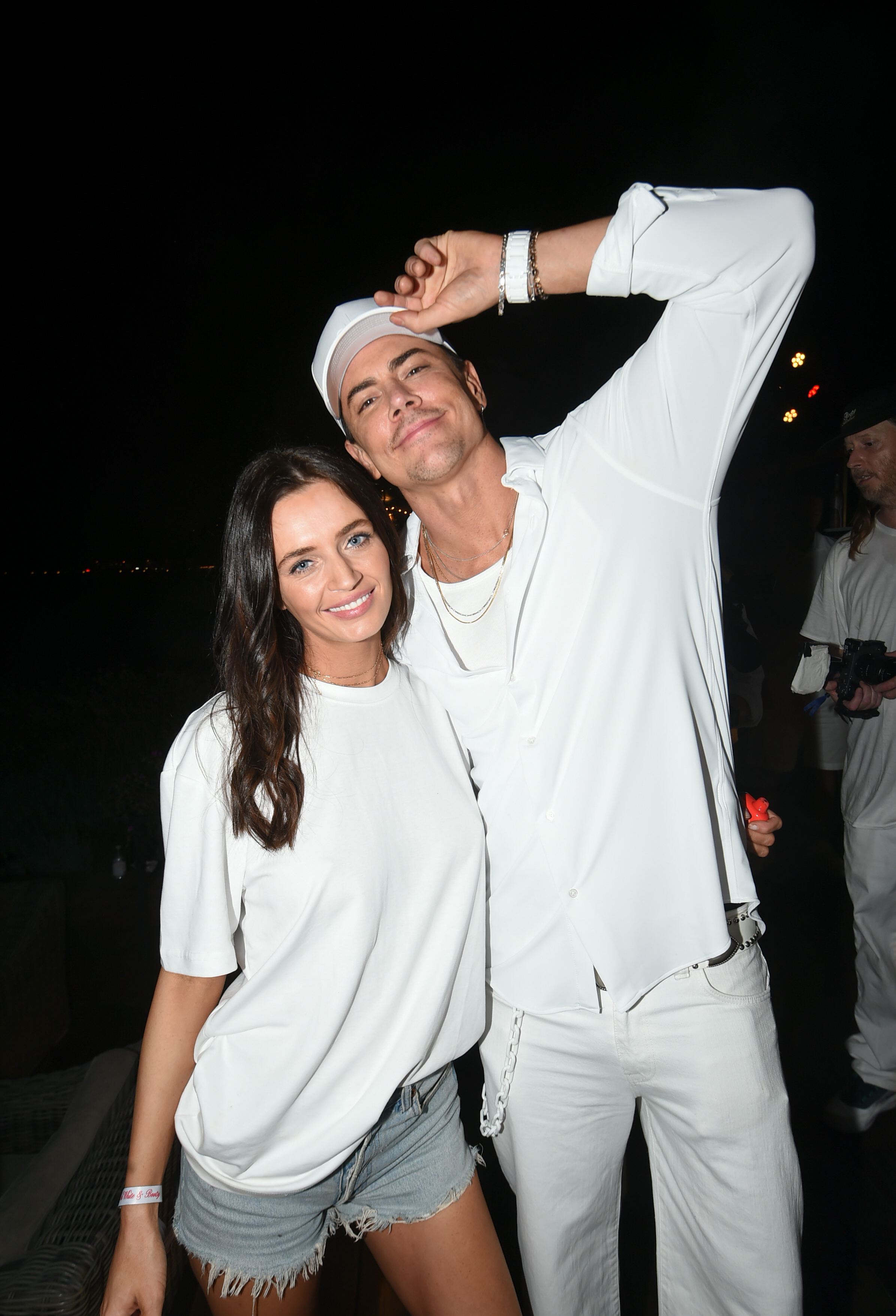 MALIBU, CALIFORNIA - JULY 04: Victoria Lee Robinson and Tom Sandoval attend The h.wood Group's 10th annual red, white & bootsy 4th of July, presented by LF*GO!™️ ENERGY at Nobu Malibu on July 04, 2024 in Malibu, California. (Photo by Vivien Killilea/Getty Images for The h.wood Group )