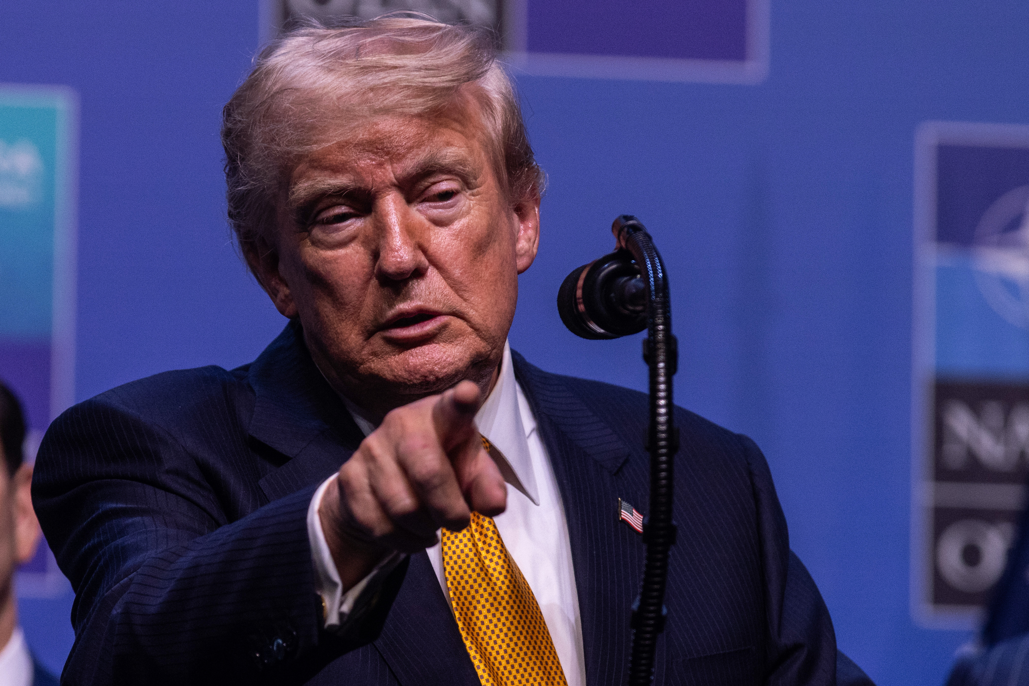 President Donald Trump holds a press conference at Beştepe Presidential Compound during the NATO Summit on July 8, 2026 in Ankara, Turkey (Photo by Burak Kara/Getty Images)