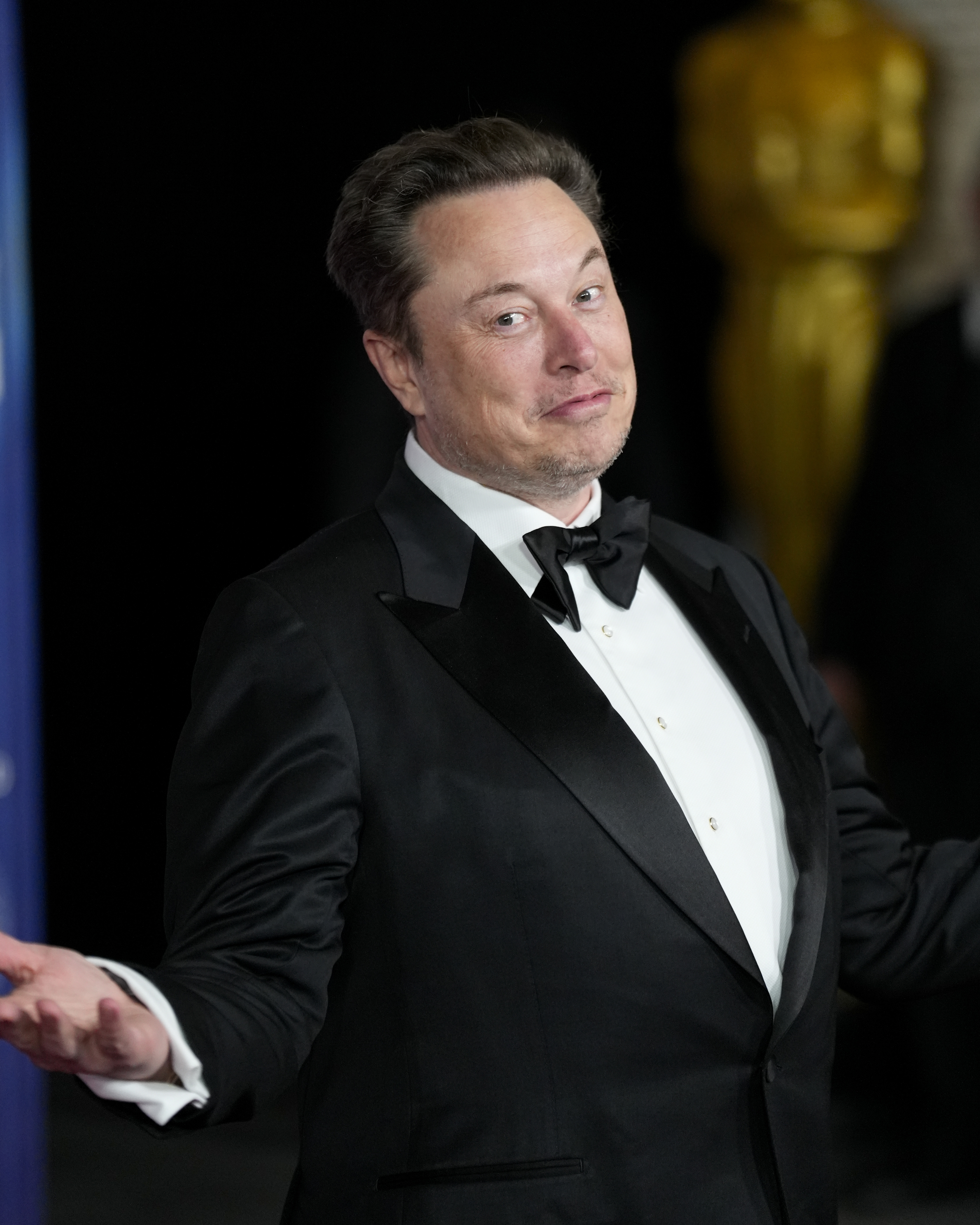 LOS ANGELES, CALIFORNIA - APRIL 13: Elon Musk arrives to the 10th Annual Breakthrough Prize Ceremony at Academy Museum of Motion Pictures on April 13, 2024 in Los Angeles, California. (Photo by Craig T Fruchtman/Getty Images)
