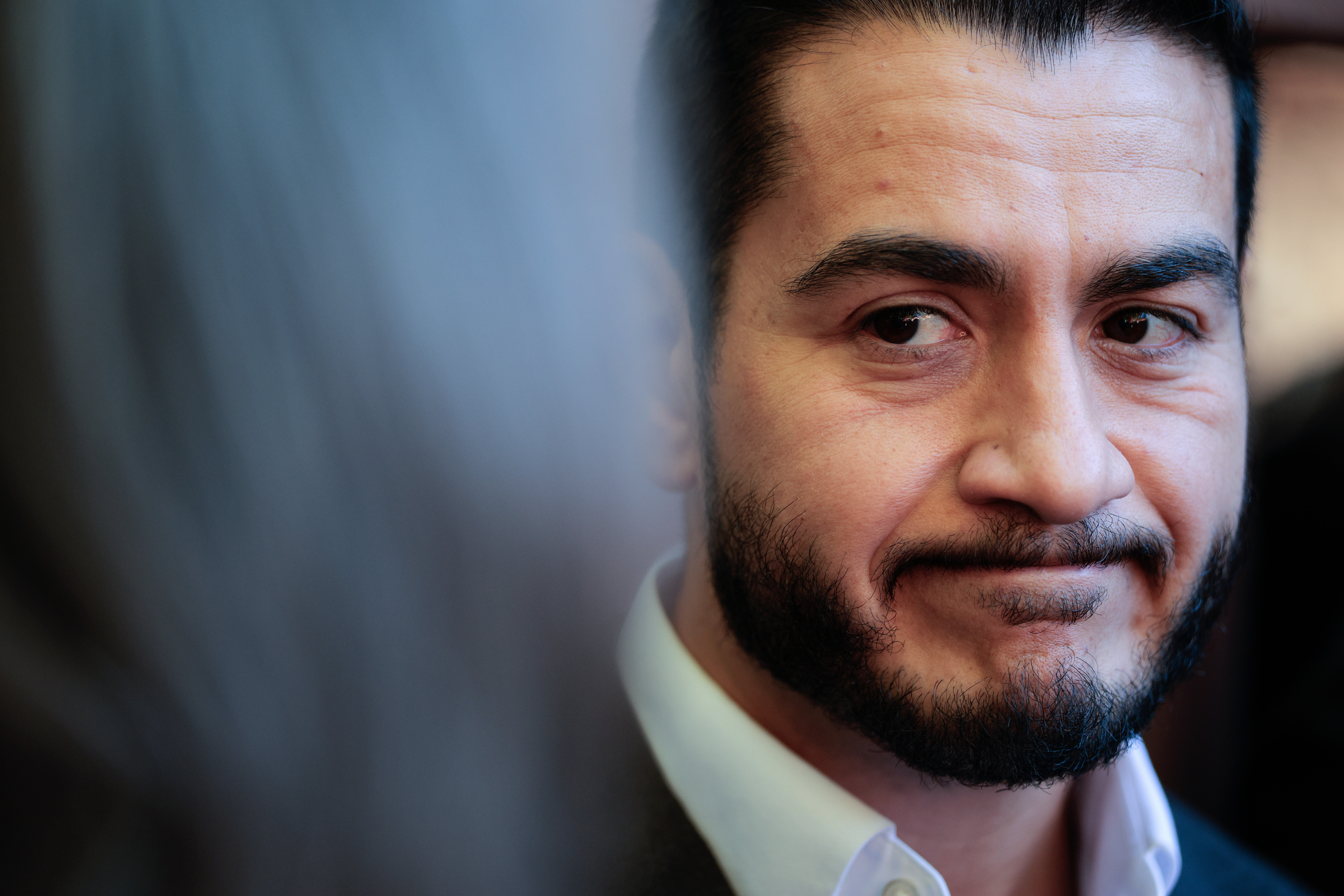 Michigan Democratic Senate candidate Abdul El-Sayed speaks to reporters during a campaign event at The Meanwhile Bar on October 08, 2026 in Grand Rapids, Michigan. A former public health director and firebrand progressive, El-Sayed has been polling ahead of his Republican opponent and former U.S. Rep. Mike Rogers, but the lead remains within the margin of error. Al-Sayed could become the first Muslim elected to the U.S. Senate from a state that has not elected a GOP senator in 32 years. (Photo by Chip Somodevilla/Getty Images)
