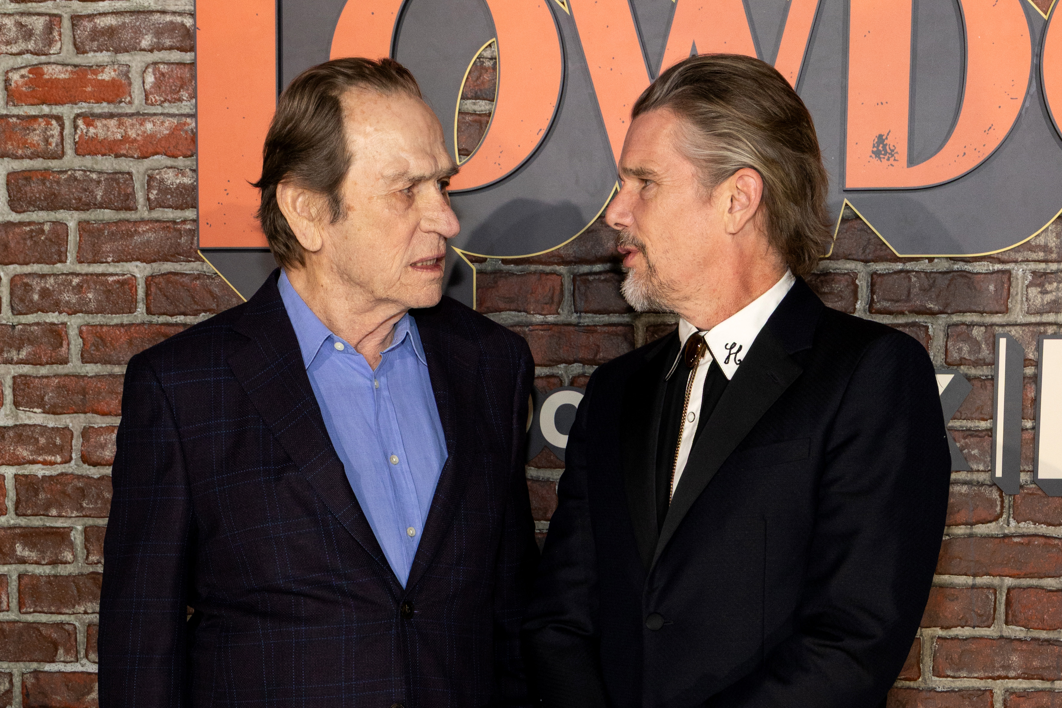 AUSTIN, TEXAS - OCTOBER 07: (L-R) Tommy Lee Jones and Ethan Hawke attend FX's