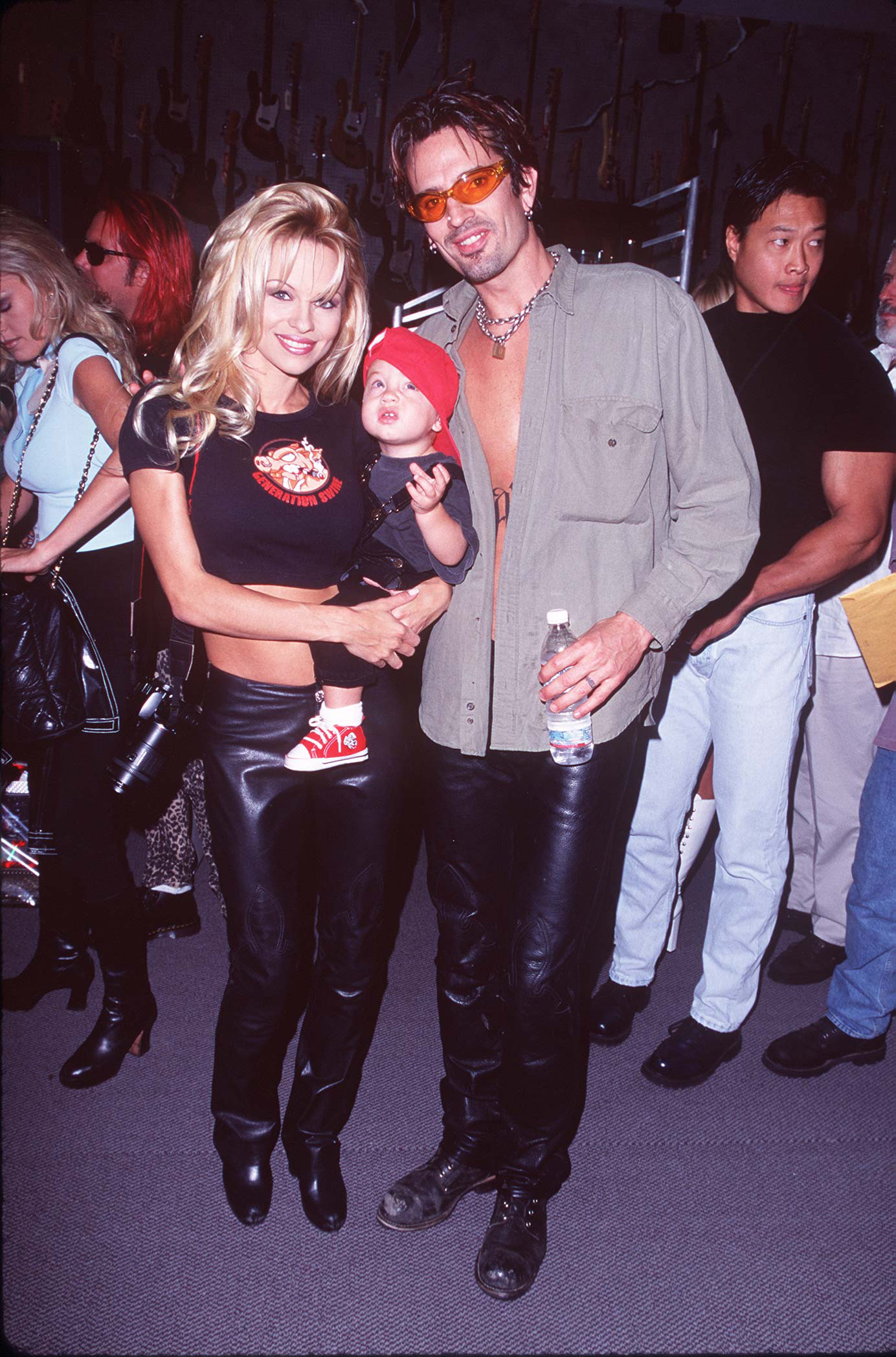 Brandon Lee, Tommy Lee & Pamela Anderson (Photo by SGranitz/WireImage)