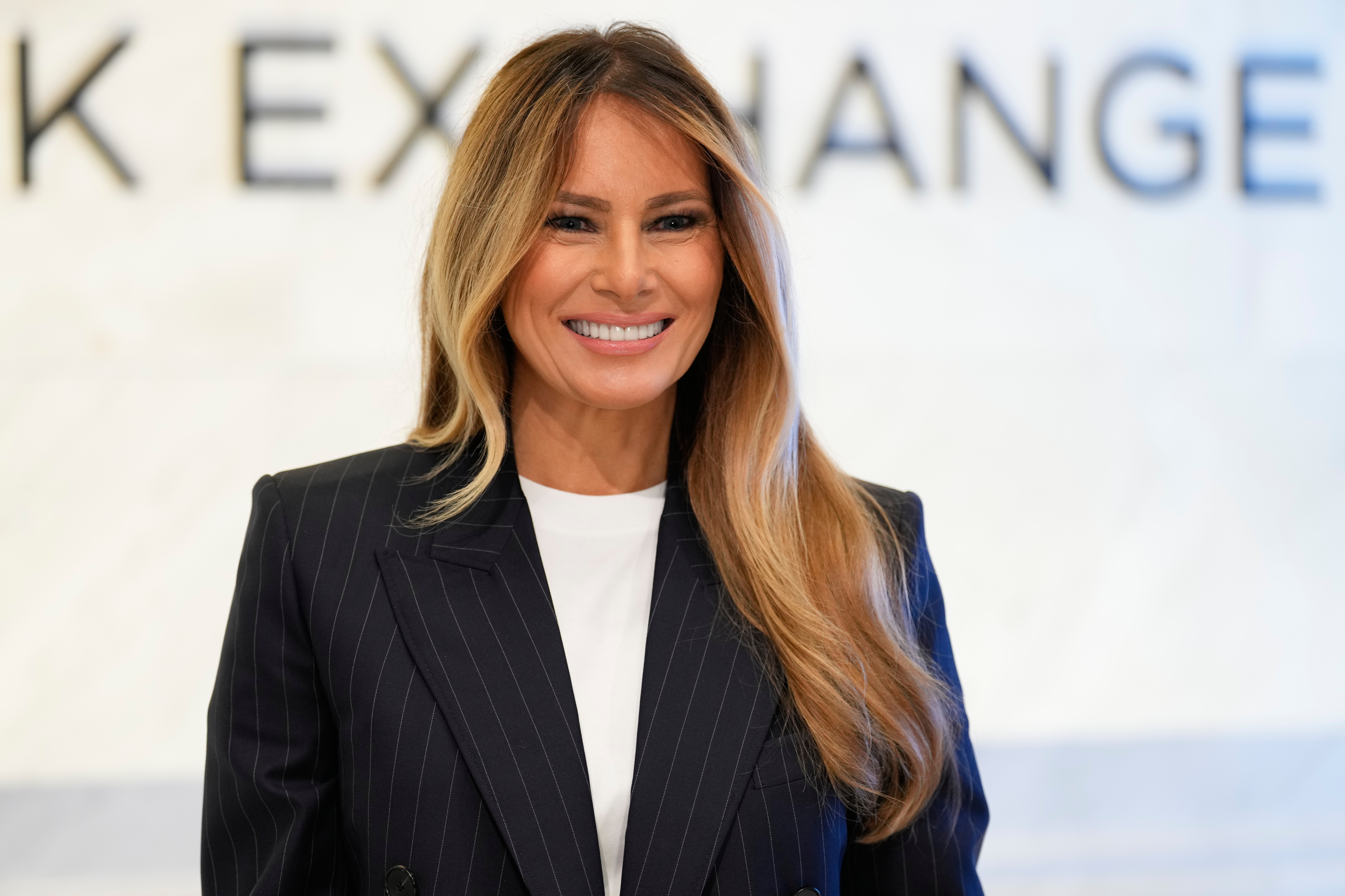 First lady Melania Trump prepares to ring the opening bell at the New York Stock Exchange Wednesday, Sept. 23, 2026, in New York. (AP Photo/Seth Wenig)